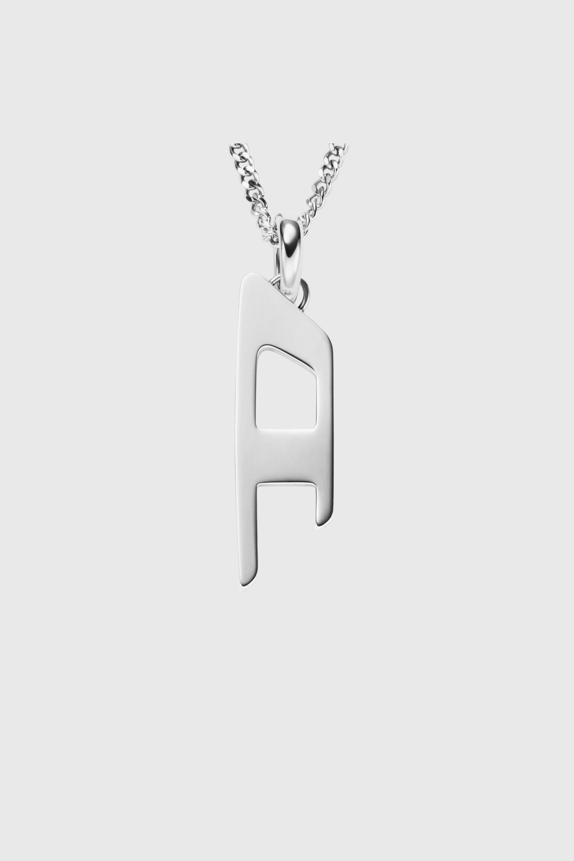 Diesel - DX1625040 JEWELLERY, Unisex Halskette mit D-Logo-Anh&auml;nger aus Edelstahl in Silber - 2