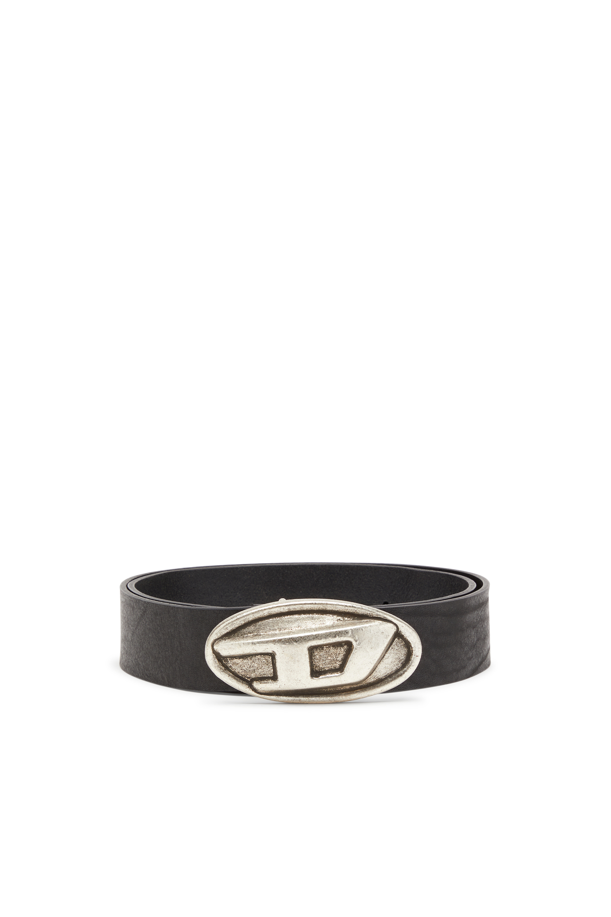 Diesel - B-DOUBLE D, Herren 4 cm Gürtel mit Oval D-Schnalle in Schwarz - 1