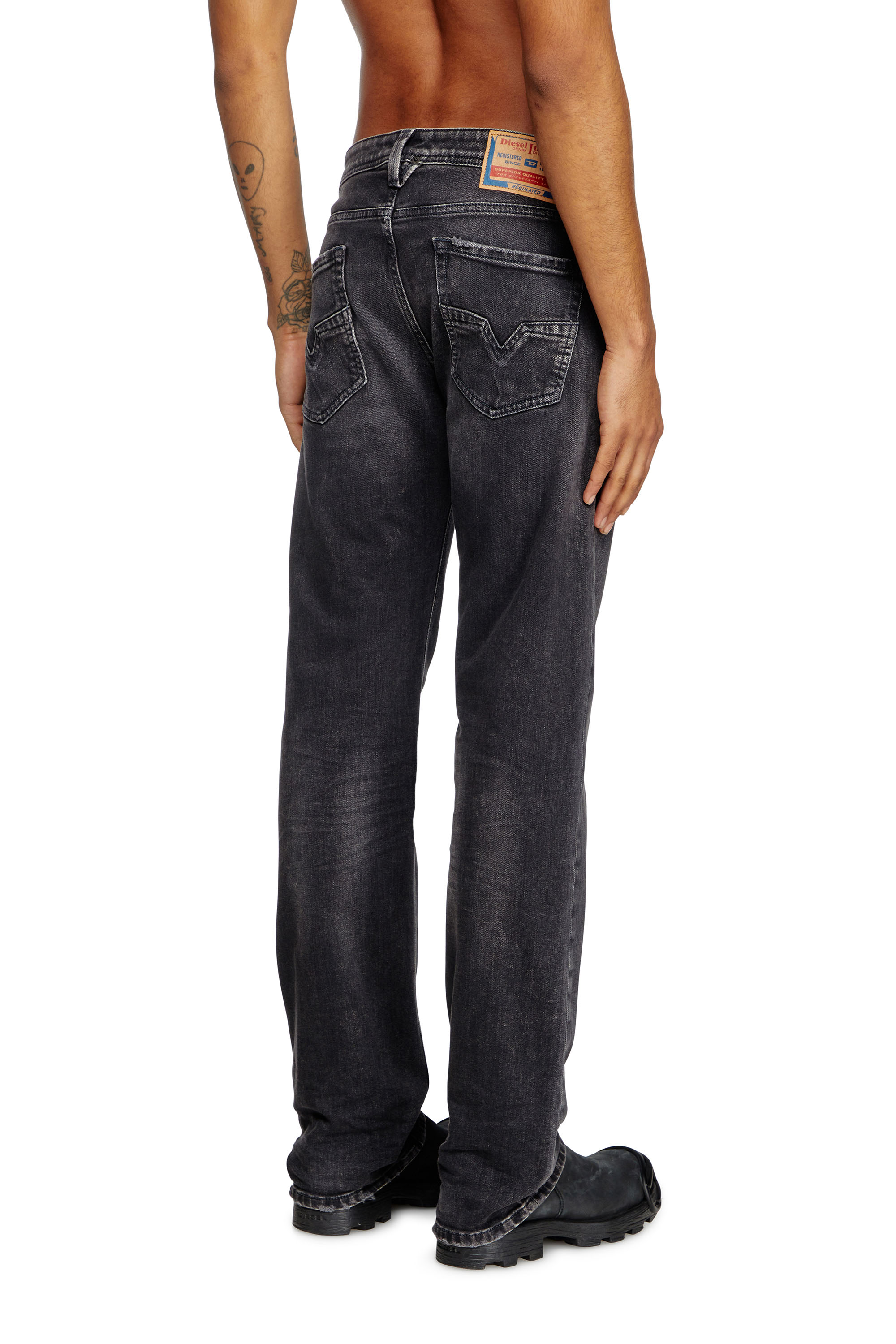 Diesel - Man's Regular Jeans 1985 Larkee 09K51, Black/Dark grey - 4