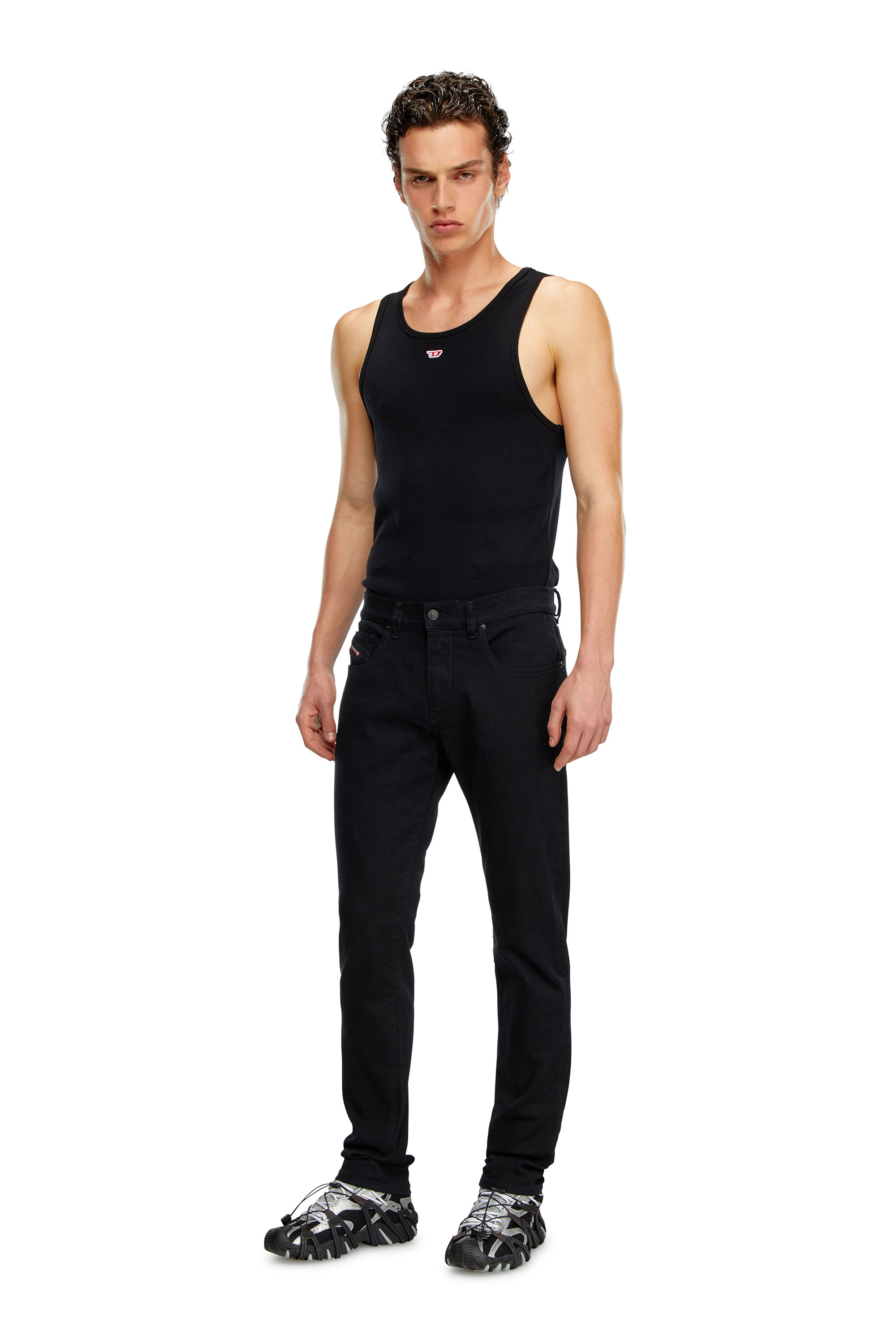 Diesel - 2019 D-Strukt 069YP Slim Jeans, Schwarz/Dunkelgrau - Image 5