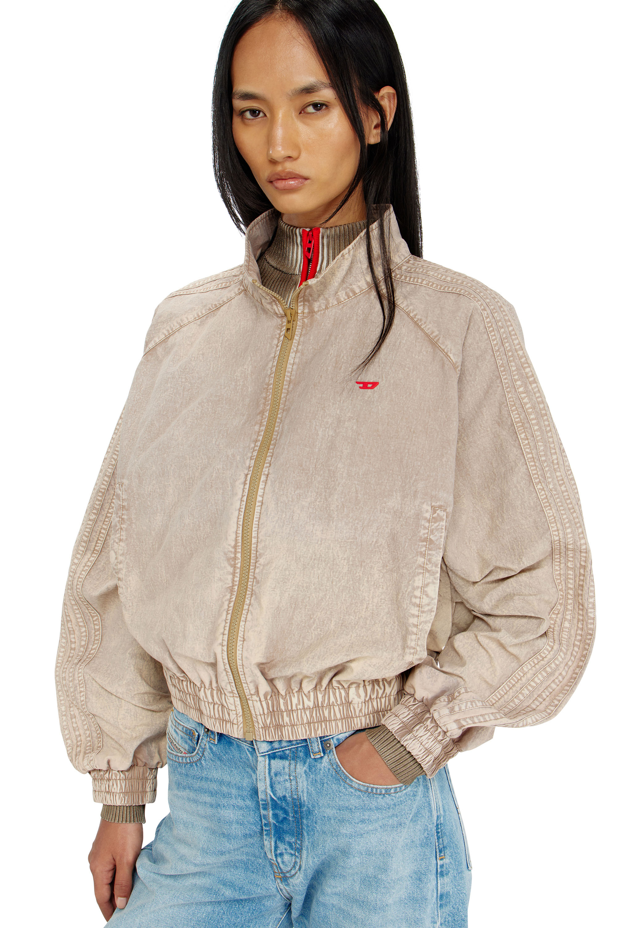 Diesel - G-ARDEN, Damen Windjacke aus behandeltem Taslan in Beige - 5