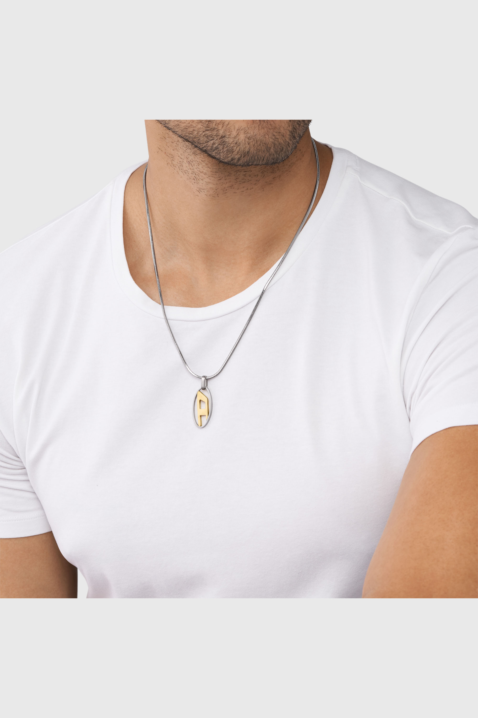 Diesel - DX1421, Unisex Halskette mit Anh&auml;nger aus zweifarbigem Edelstahl in Silber - 3