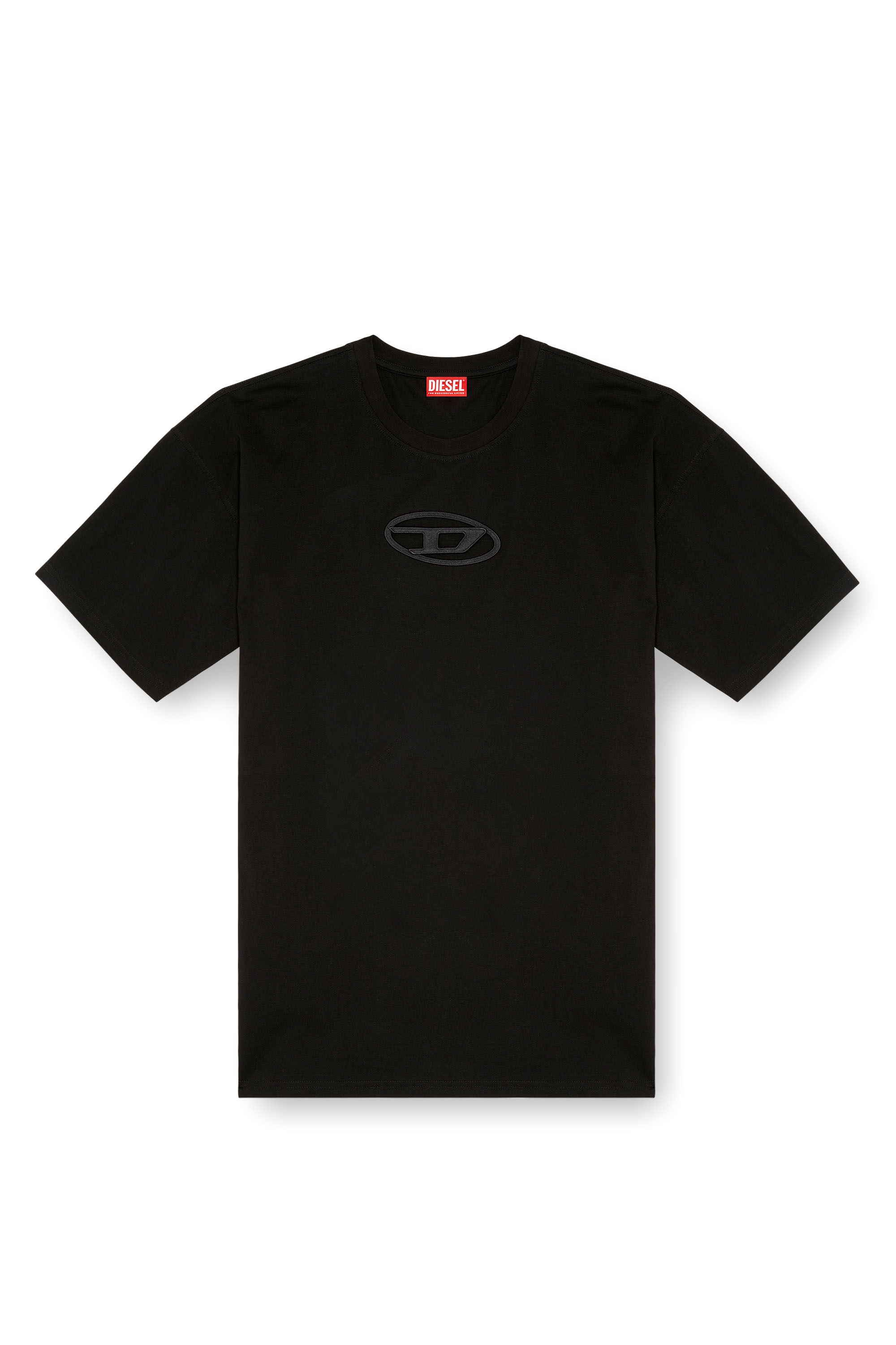 Diesel - T-BOXT-OD, Unisex T-Shirt mit Oval D-Stickerei in Schwarz - 2