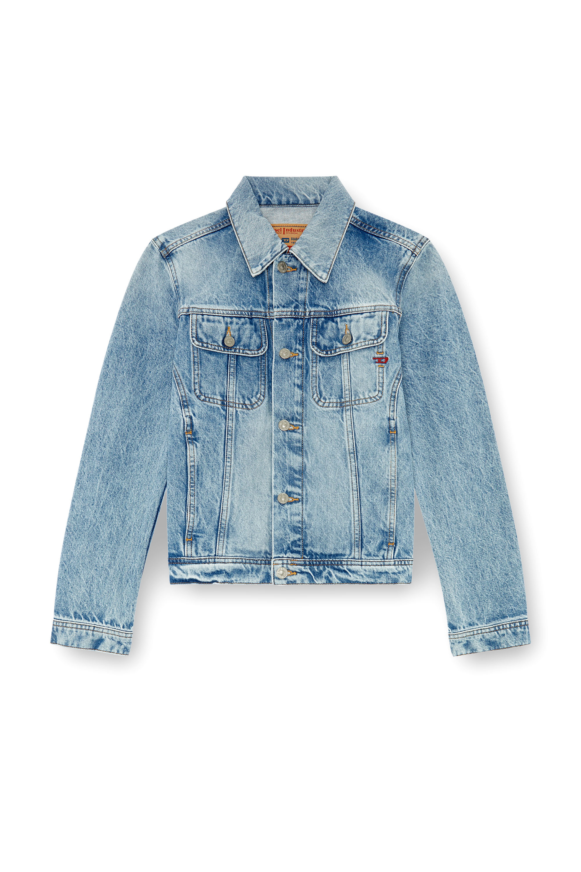 Diesel - DE-BONNY, Damen Truckerjacke aus Denim in Hellblau - 3