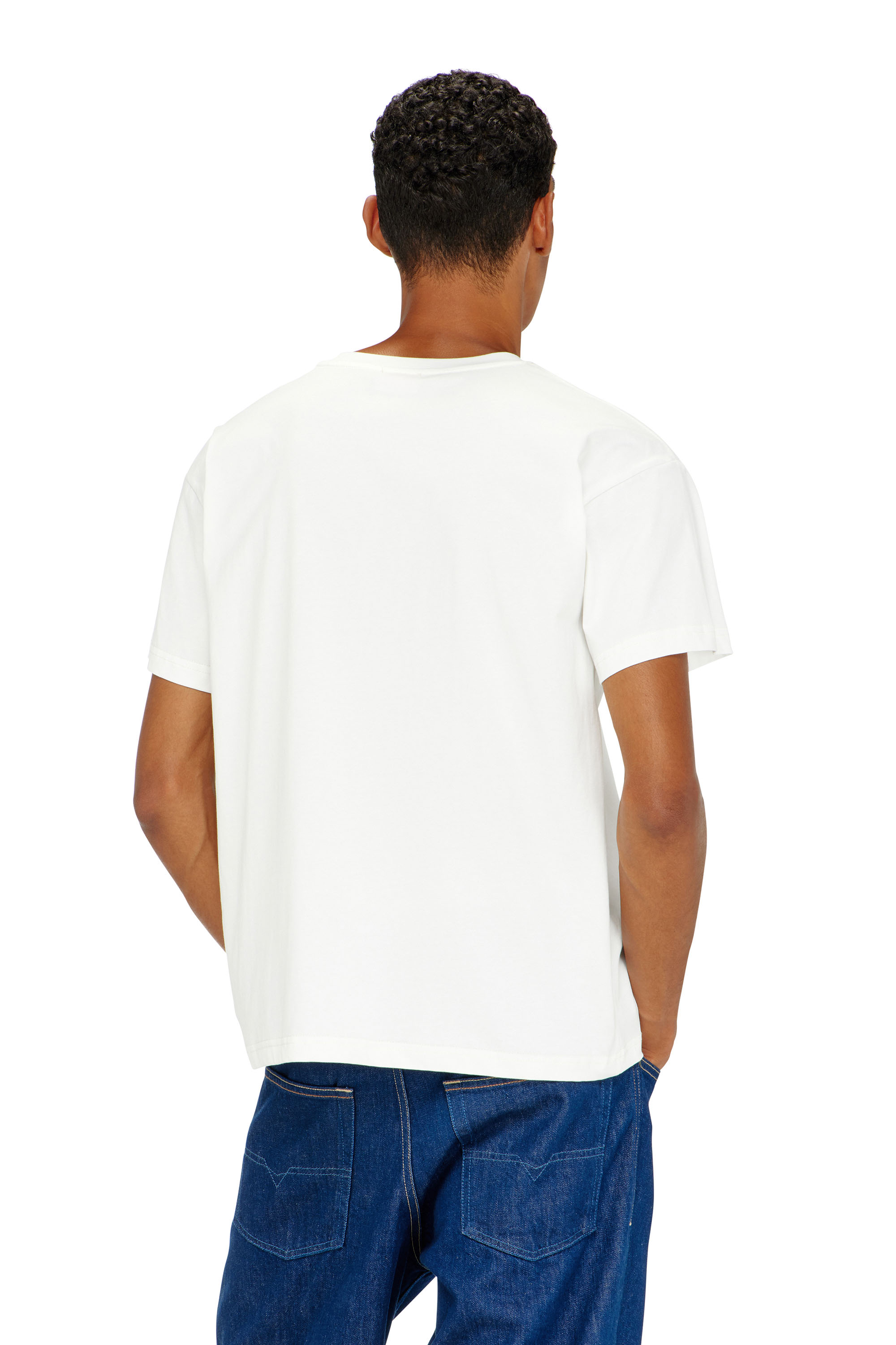 Diesel - T-NORM-PIPING, Herren T-Shirt mit kontrastierenden Paspeln in Wei&szlig; - 4