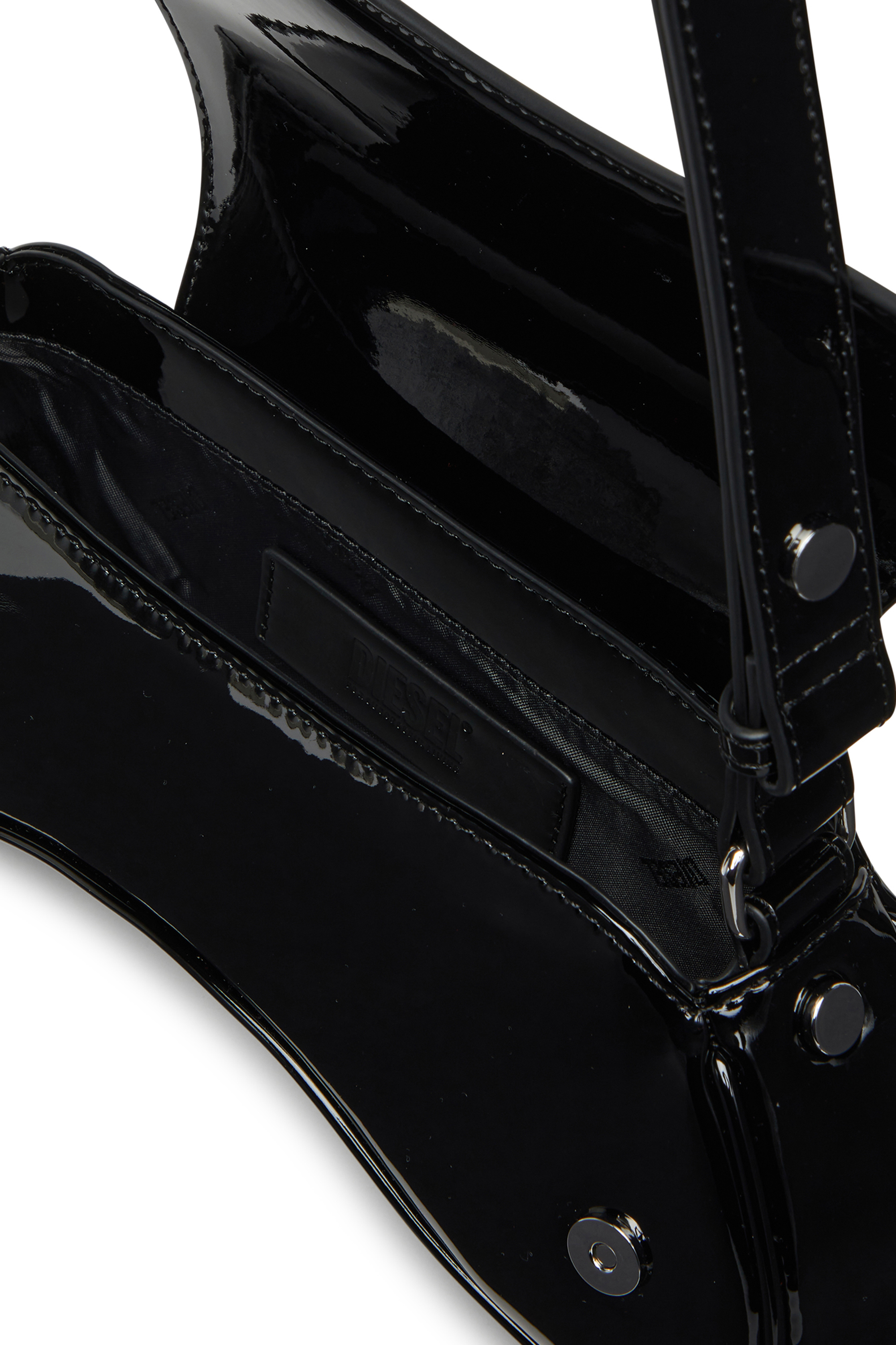 Diesel - PLAY CROSSBODY, Damen Play-Crossbody-Tasche aus glänzendem PU in Schwarz - 4