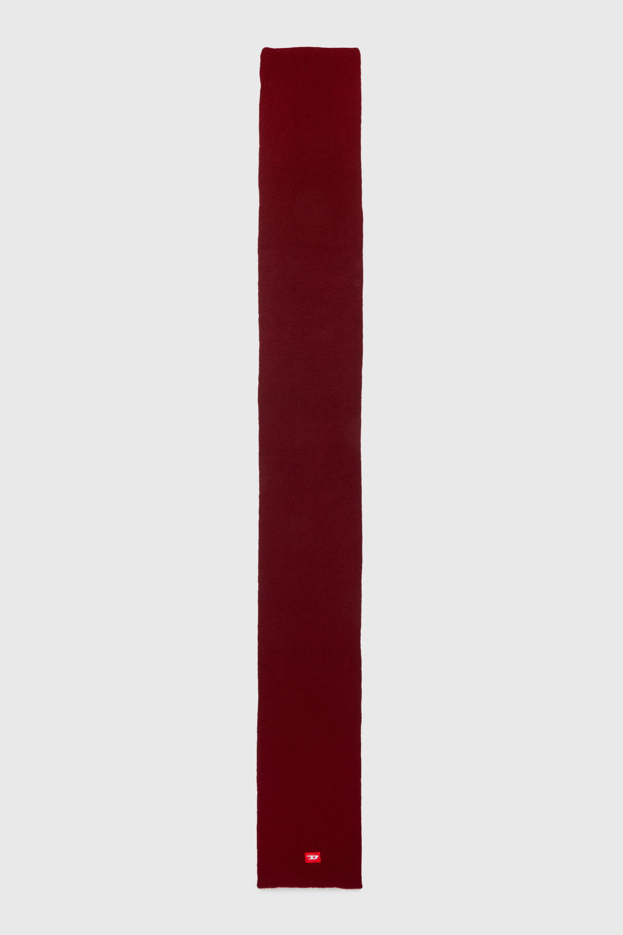 Diesel - RLOT, Unisex Schal aus Wollmischung mit D Logo patch in Rot - 2