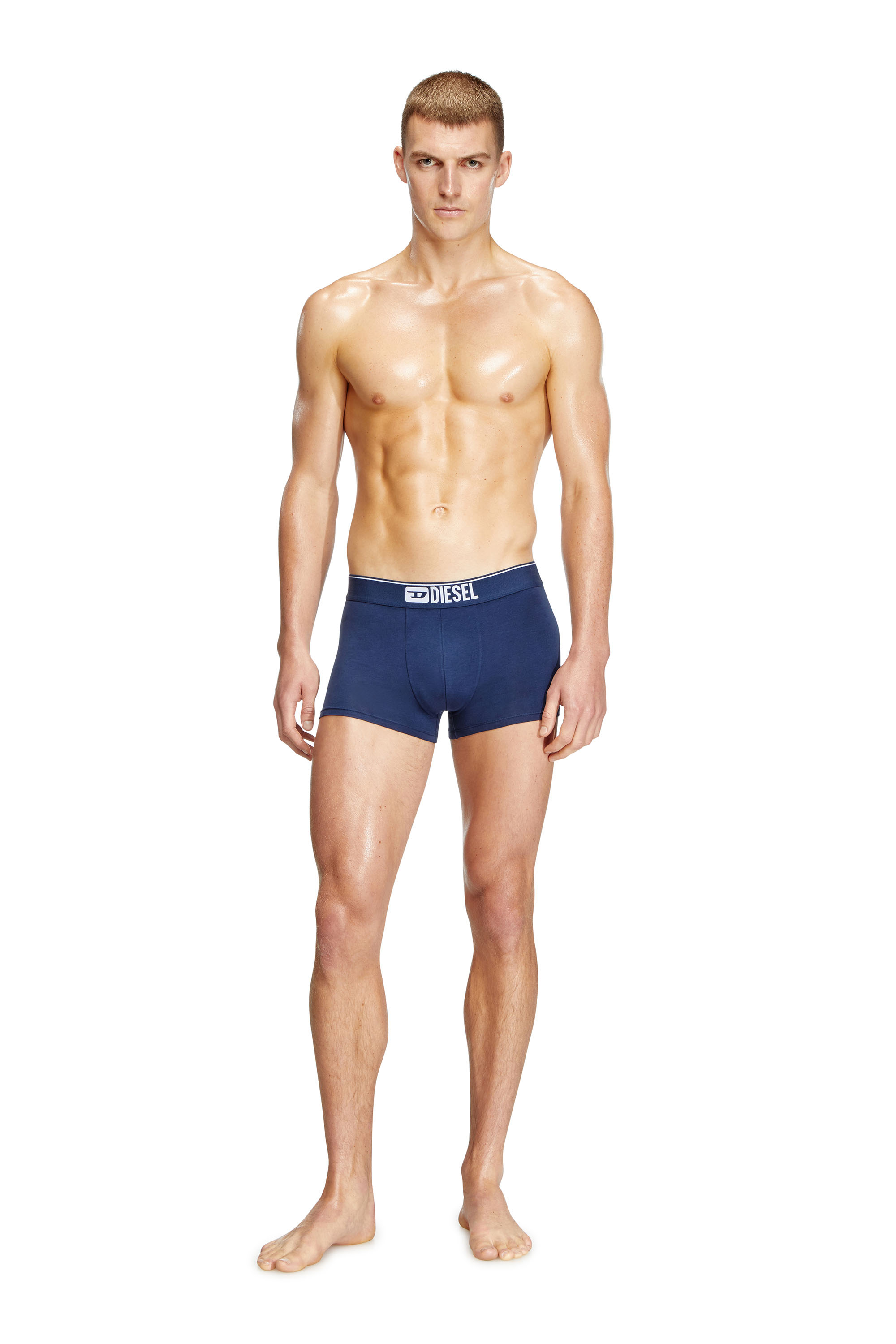 Diesel - UMBX-DAMIENTHREEPACK, Herren Einfarbige Retropants im Dreierpack in Weiss/Blau - 3