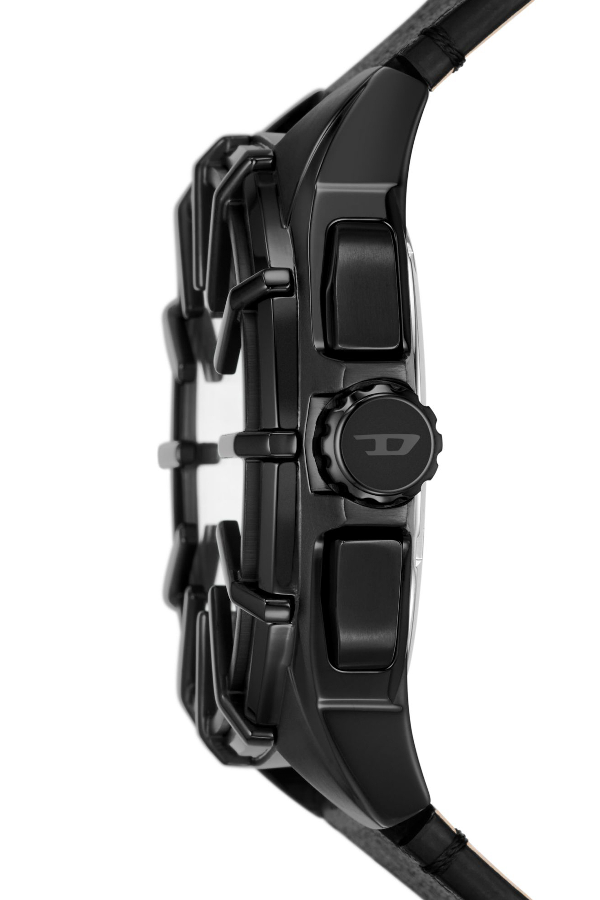Diesel - DZ4658, Herren Framed Armbanduhr mit schwarzem Armband aus Leder in Schwarz - Image 3