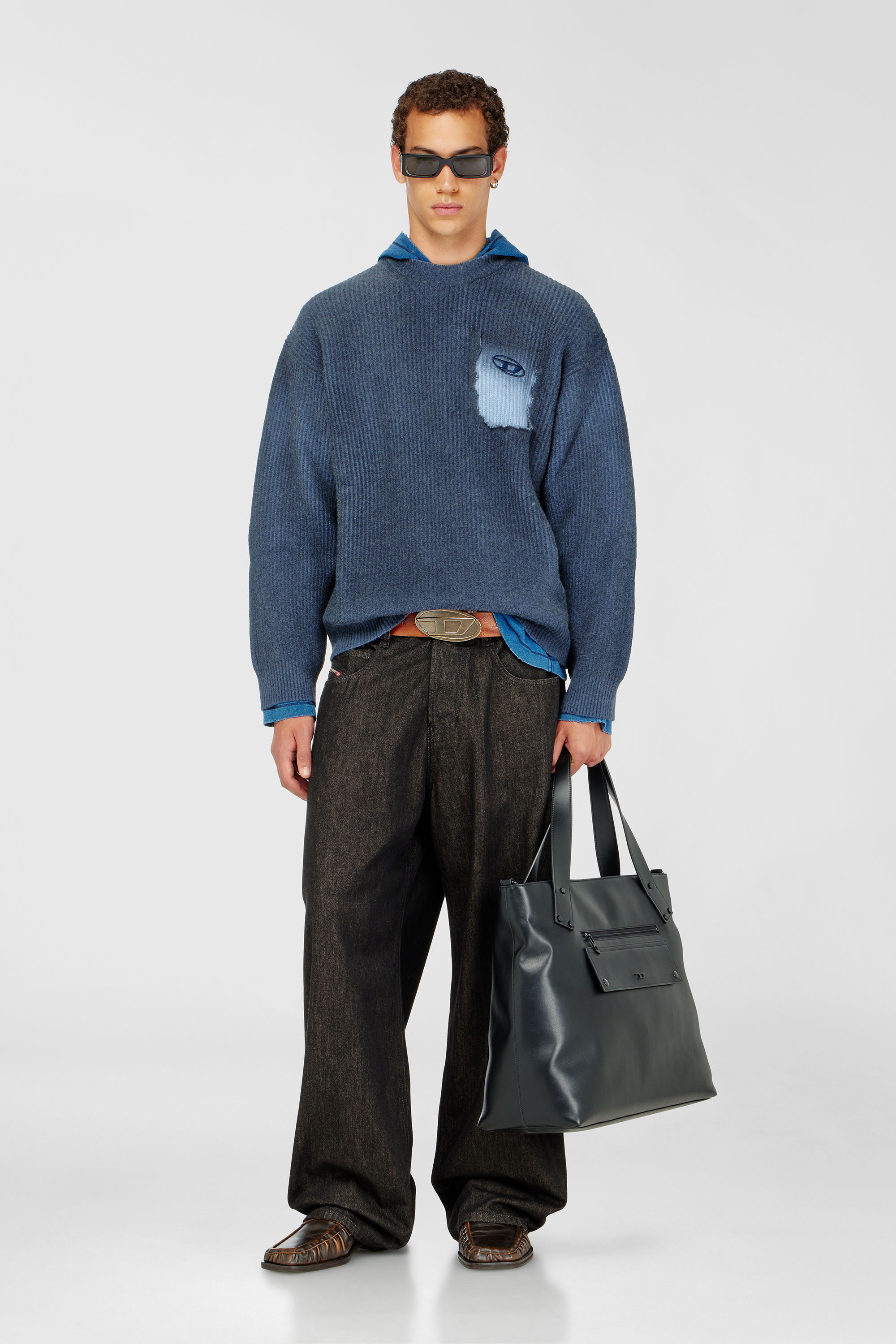 Pullover aus Wollmischung mit Zier-Brusttasche