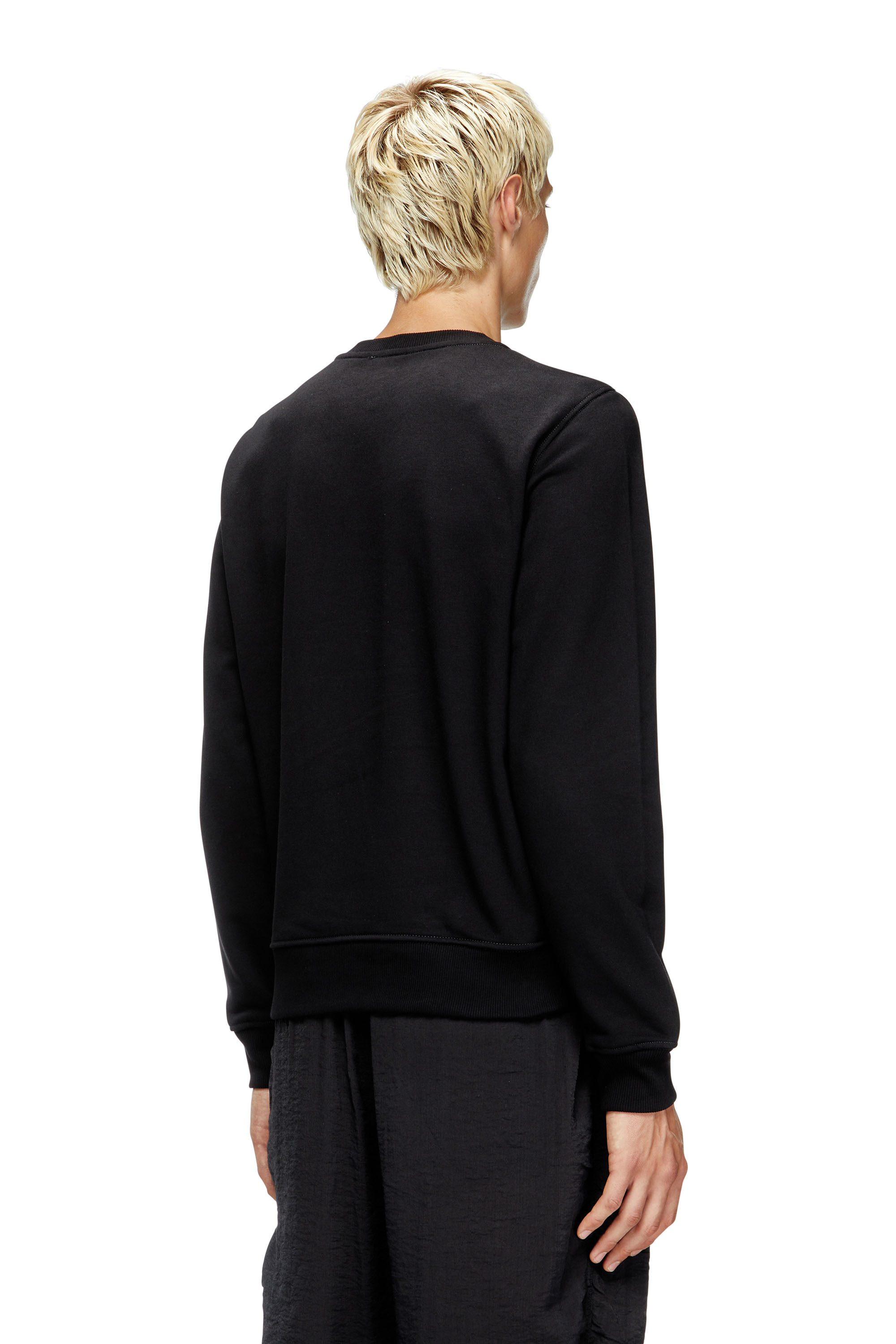 Diesel - S-GINN-T1, Herren Sweatshirt mit gesticktem Phoenix in Schwarz - 4