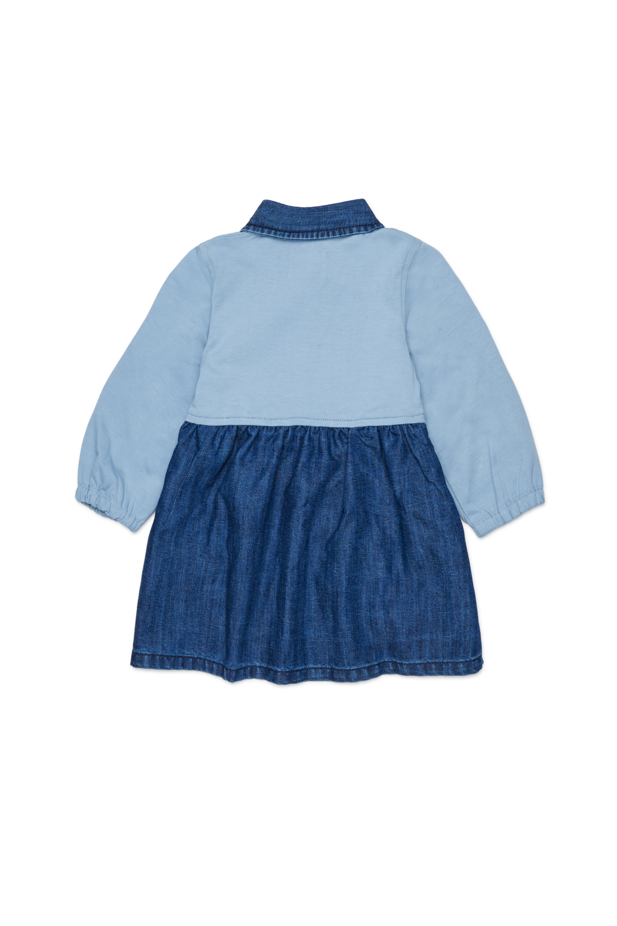 Diesel - DROSEB, Damen Hemdblusenkleid aus Baumwolle und Denim mit Rosenprint in Mittelblau - 2
