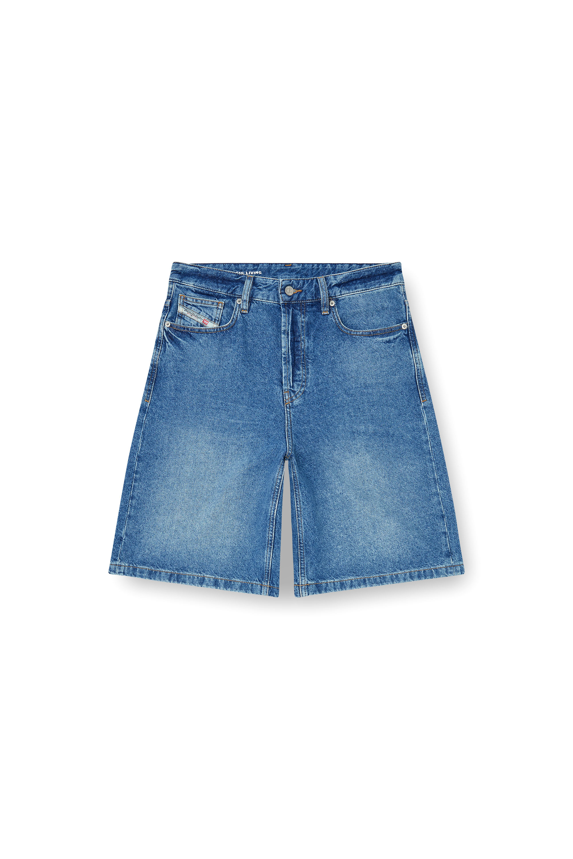 Diesel - DE-SIRE-SHORT, Damen Shorts aus clean-gewaschenem Denim in Blau - 3