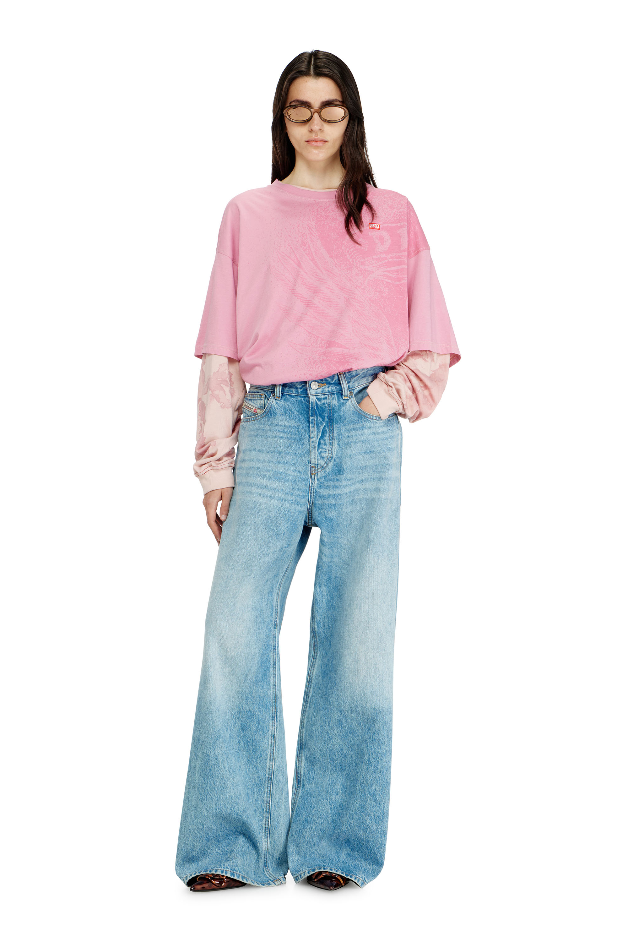 Diesel - Unisex Relaxed Jeans 1996 D-Sire 09I29, Hellblau - 4