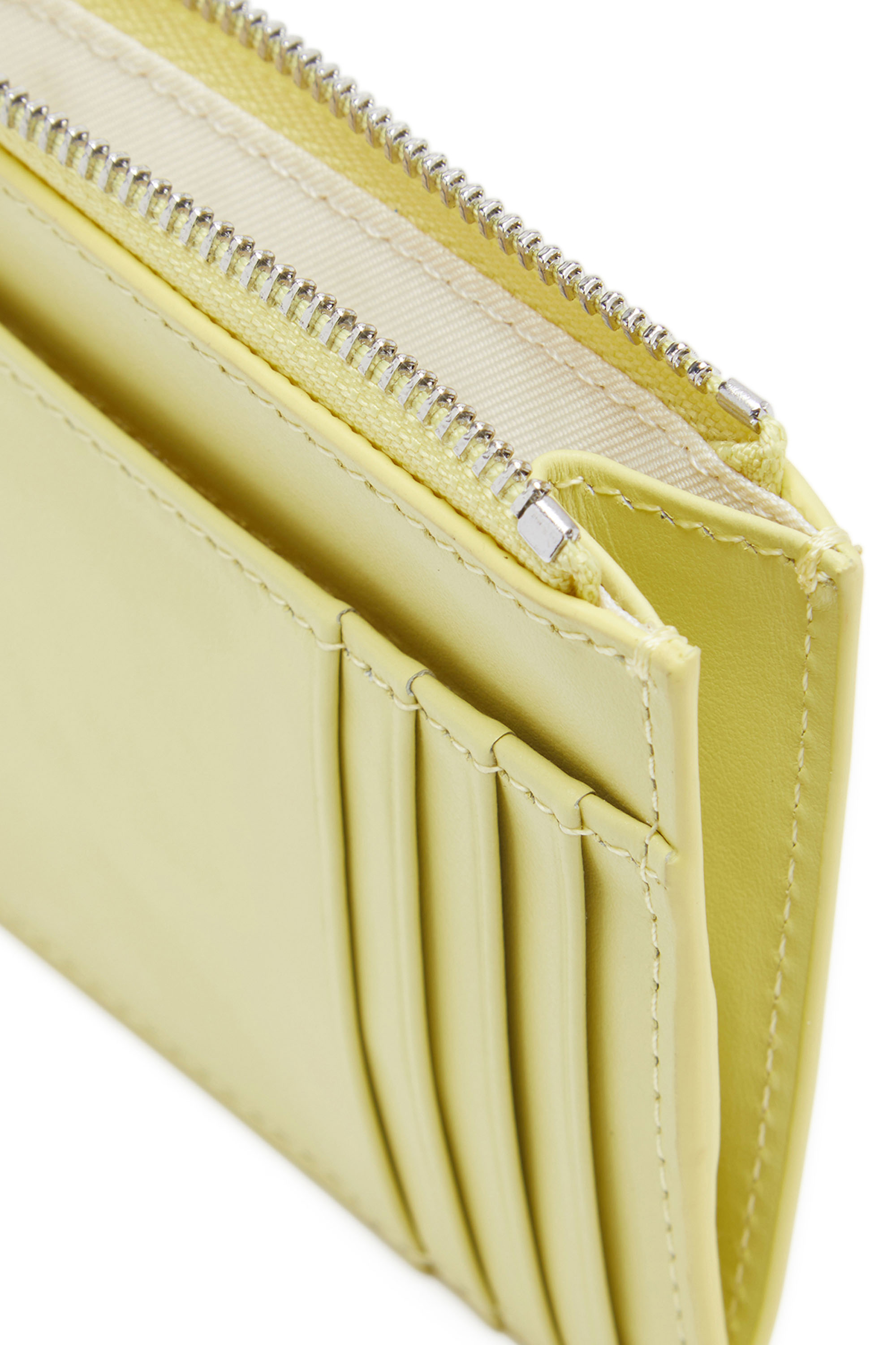 Diesel - 1DR CARD HOLDER I, Woman Card holder in pastel leather in Yellow - Image 3