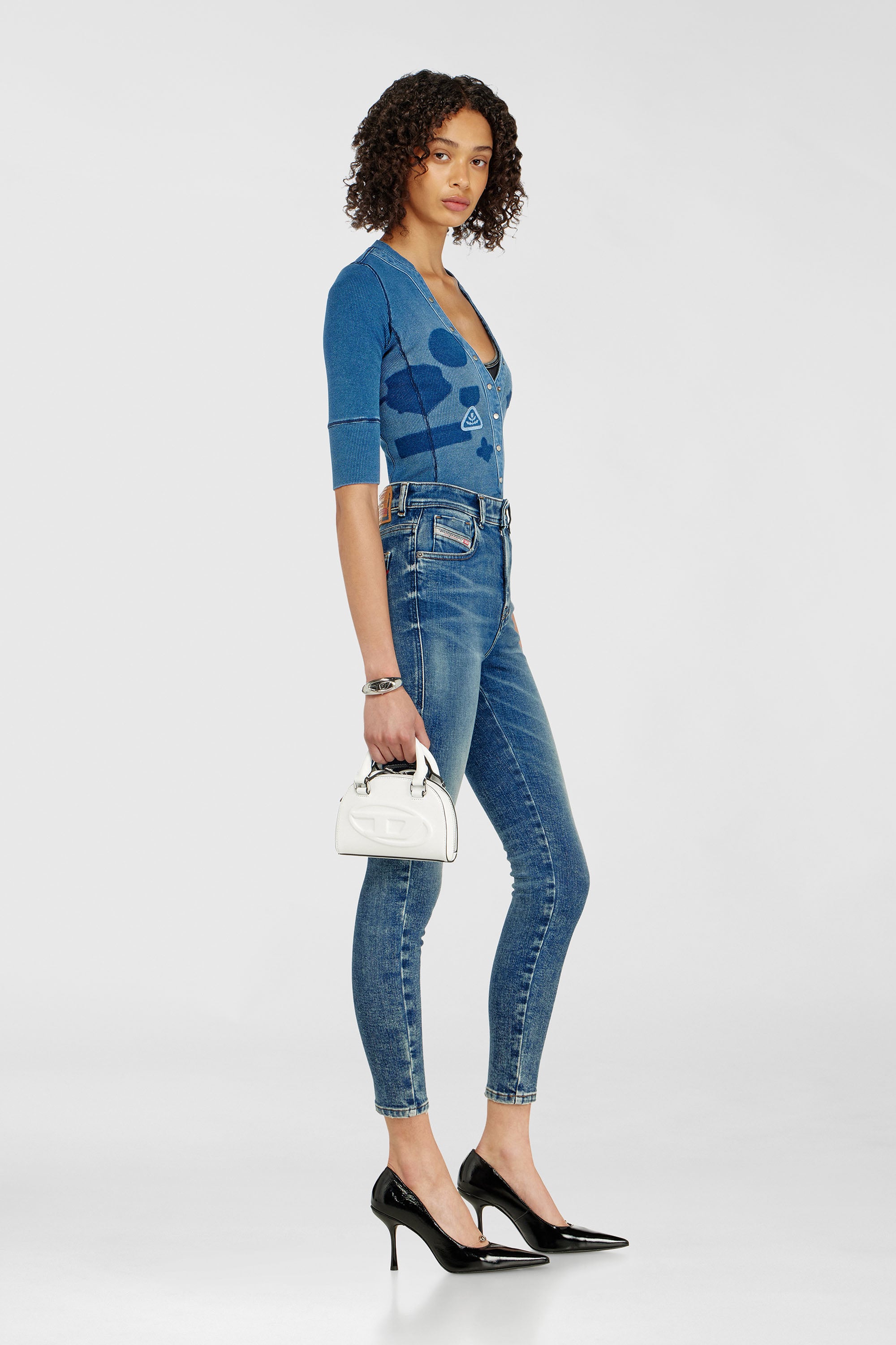 Diesel - Damen Skinny Jeans 1984 Slandy-High 09P72, Mittelblau - 2