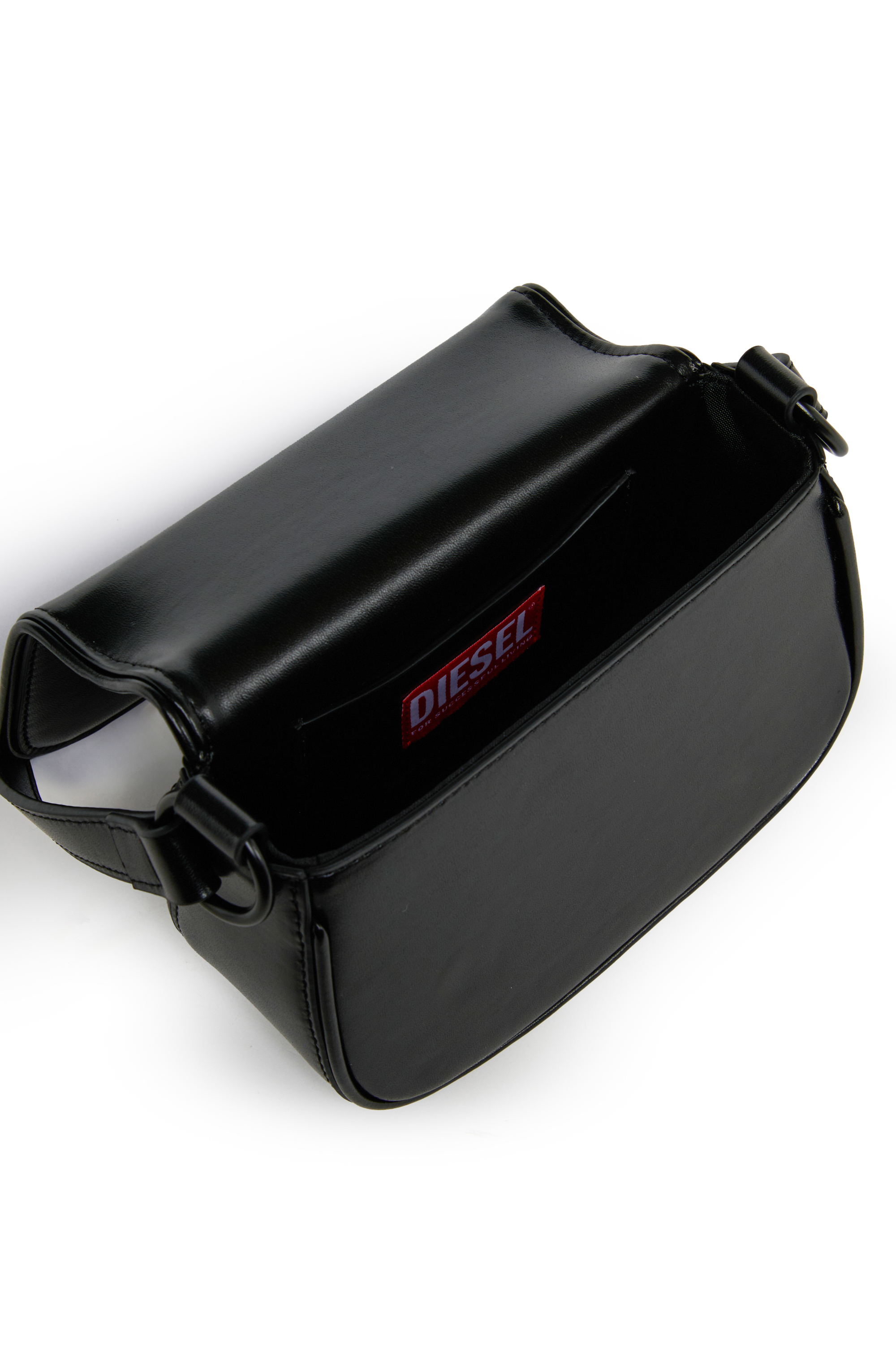 Diesel - WIRT, Damen WIRT - Crossbody-Tasche mit gepr&auml;gtem Oval D Logo in Schwarz - 4