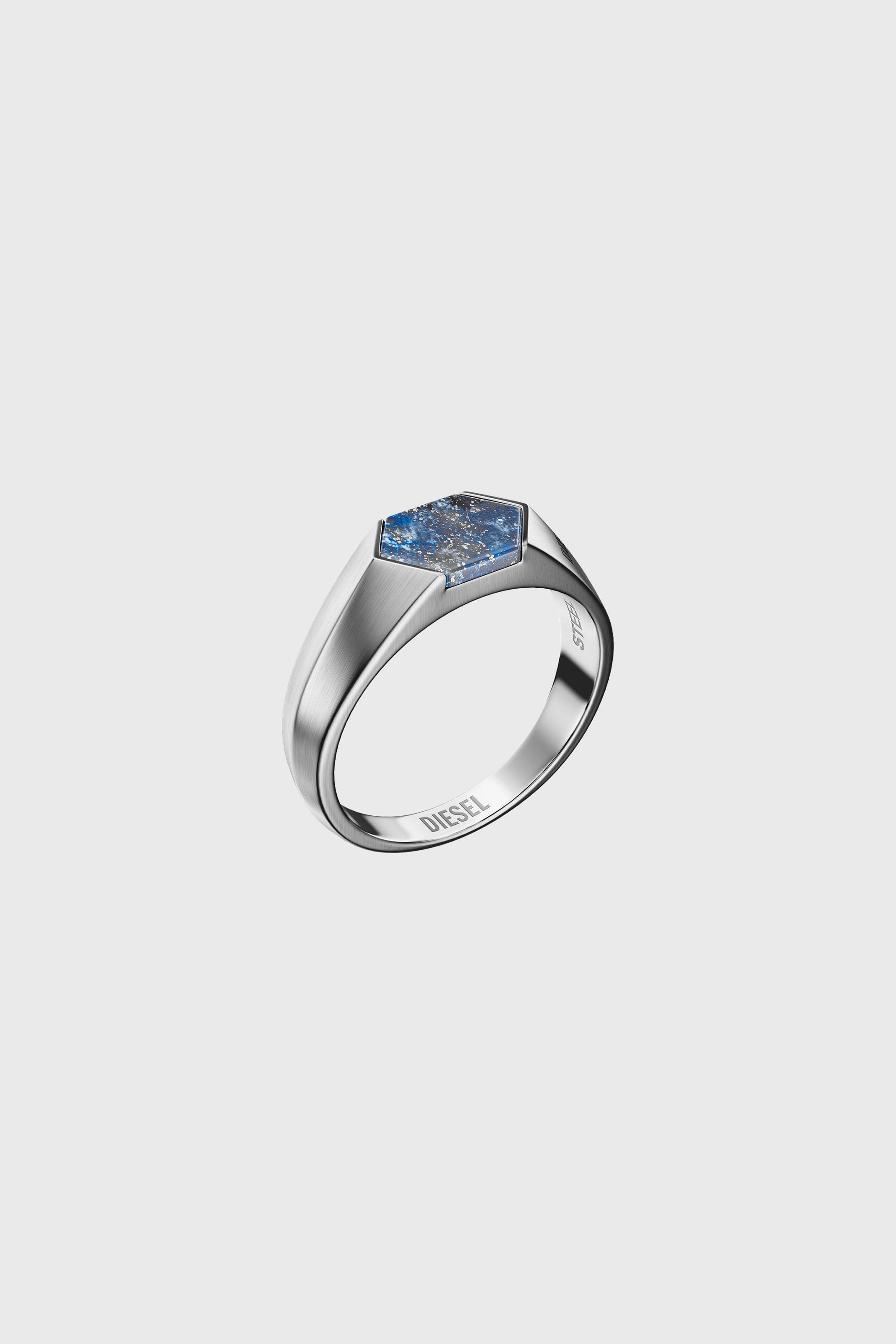 Diesel - DX1712040, Unisex Siegelring mit Lapislazuli in Silber/Blau - 1