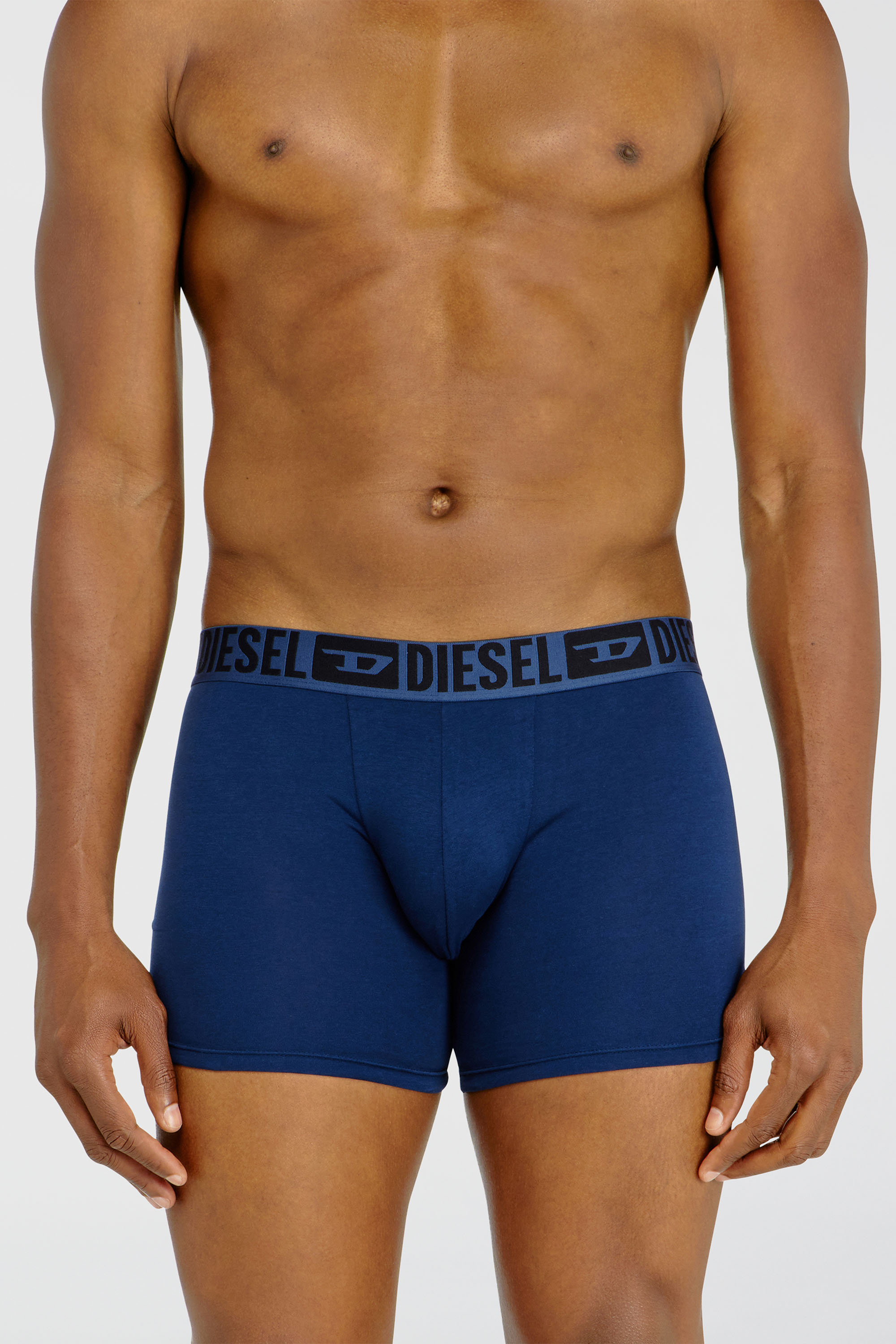 Diesel - SEBASTIAN-D-CORE-3PACK, Herren Boxer-Slips aus stretch-baumwolle im Dreierpack in Schwarz/Blau - 2