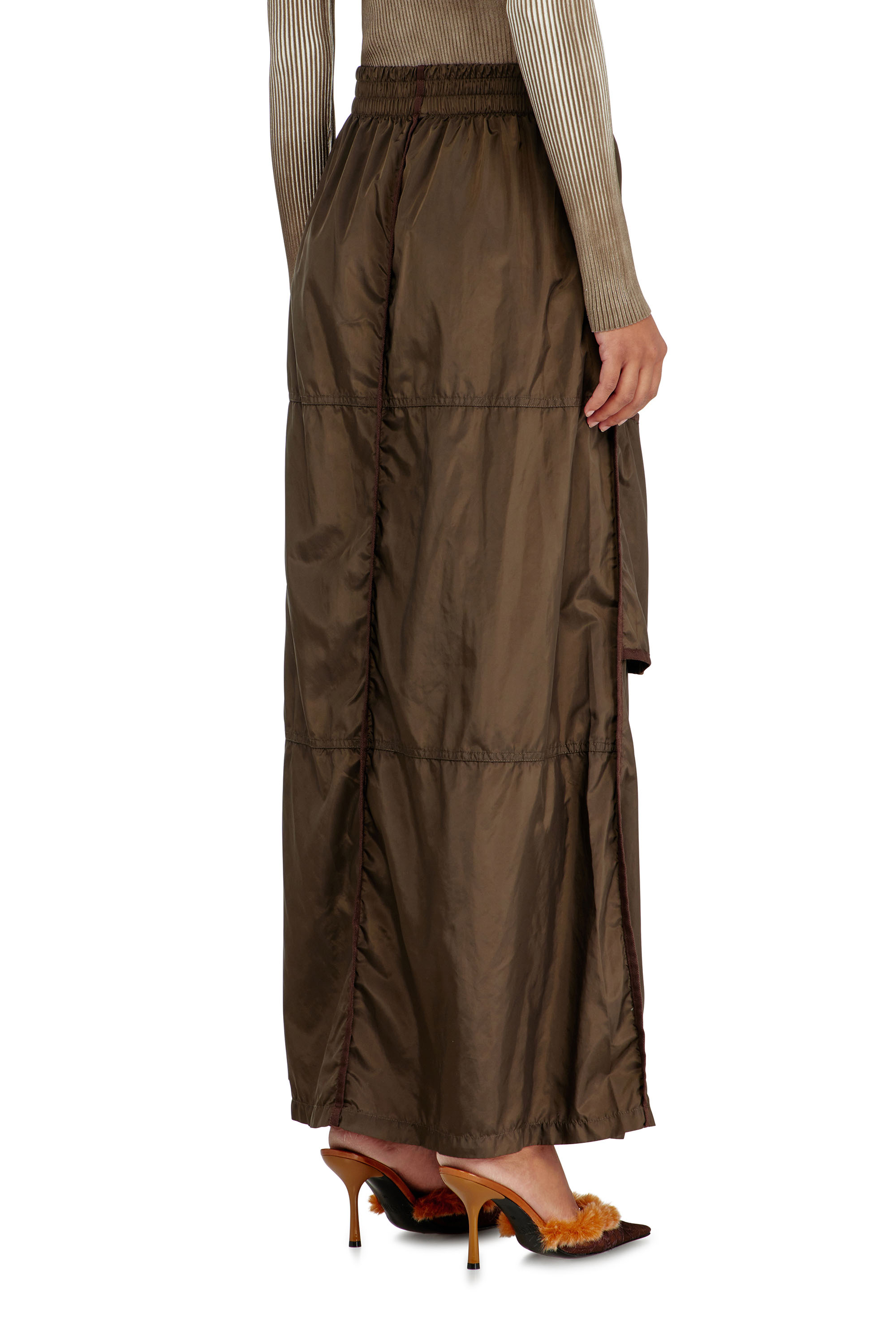 Diesel - O-HYTON, Damen Maxirock-Windbreaker mit Front-zip in null - 3