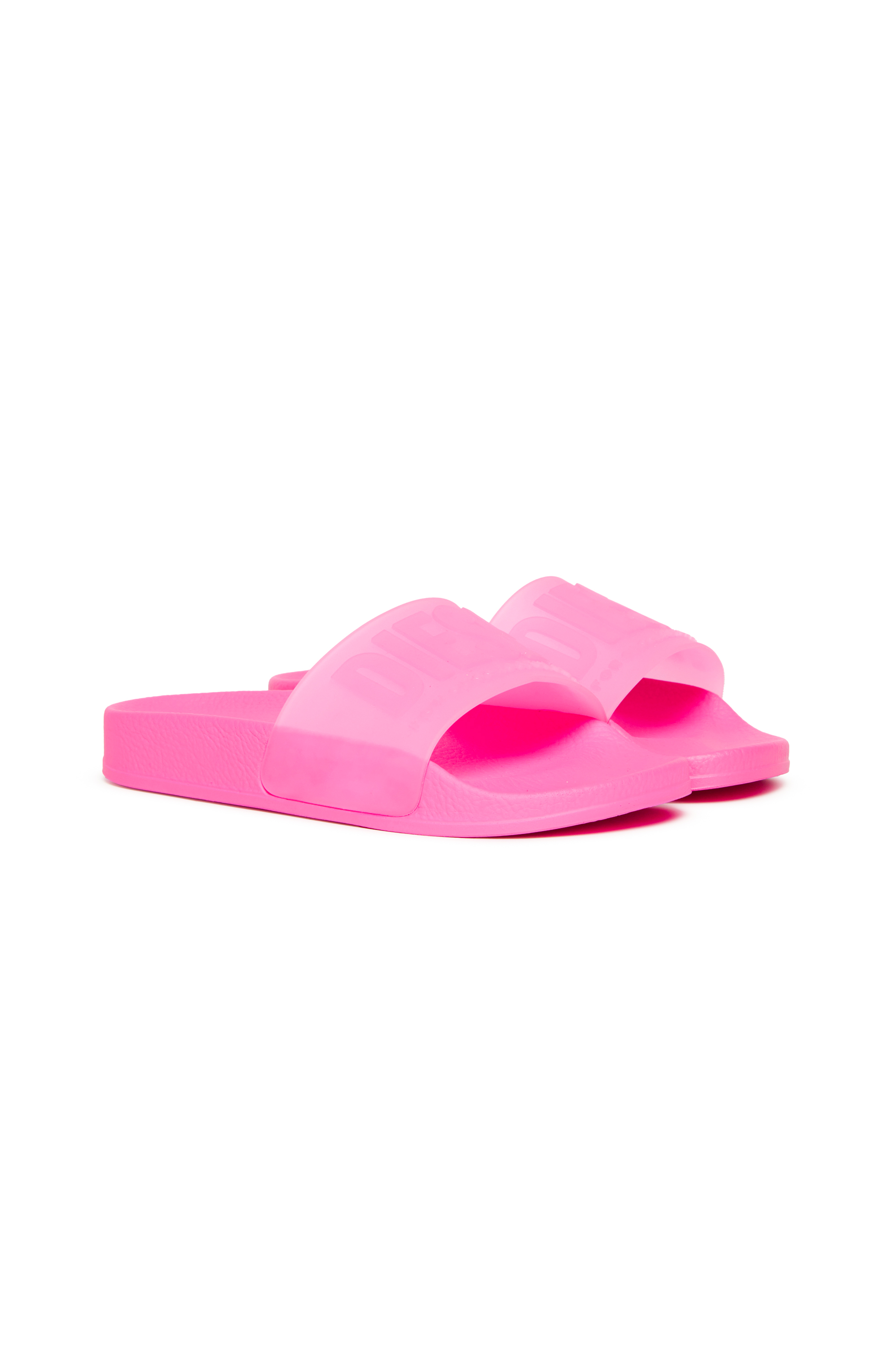 Diesel - SA-MAYEMI CC, Unisex Pool-Slides aus semitransparentem Gummi in Rosa - 2