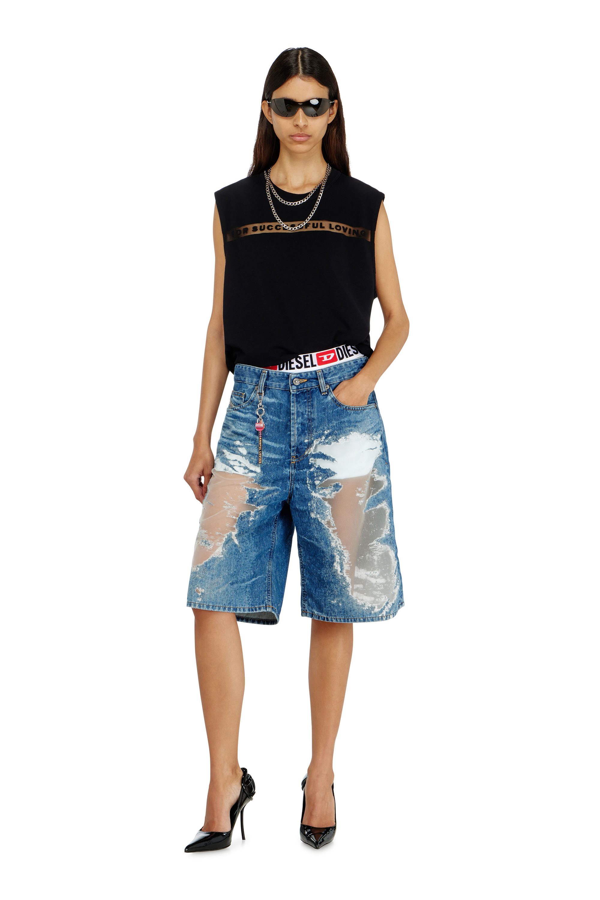 Diesel - PR-T-NORM-BISC-MATI-R, Unisex Tanktop mit For Successful Loving Logo in Schwarz - 7