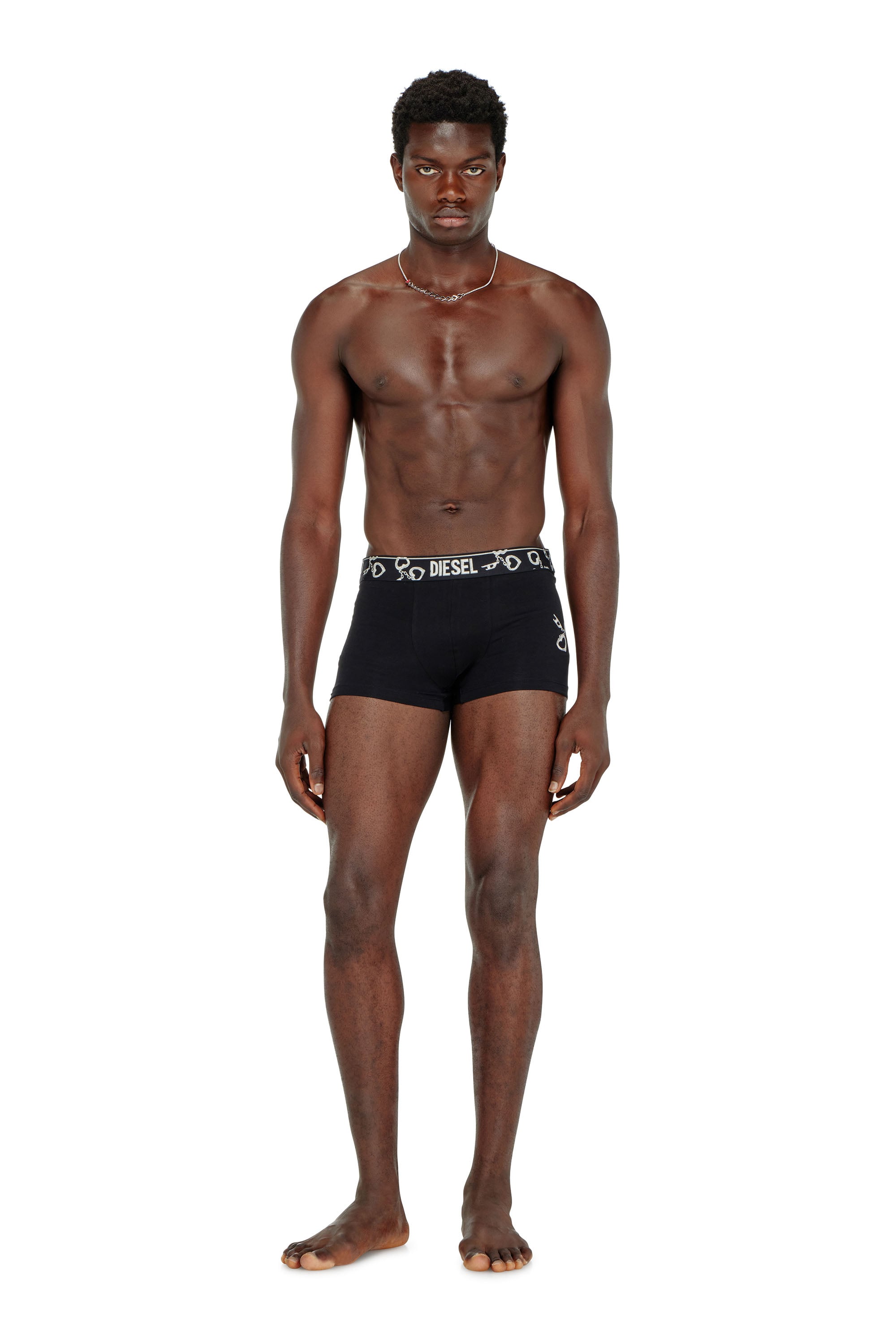 Diesel - DAMIEN-GFT-3PACK, Herren 3er-Pack Boxershorts mit Handschellen-Motiv in Schwarz - 2