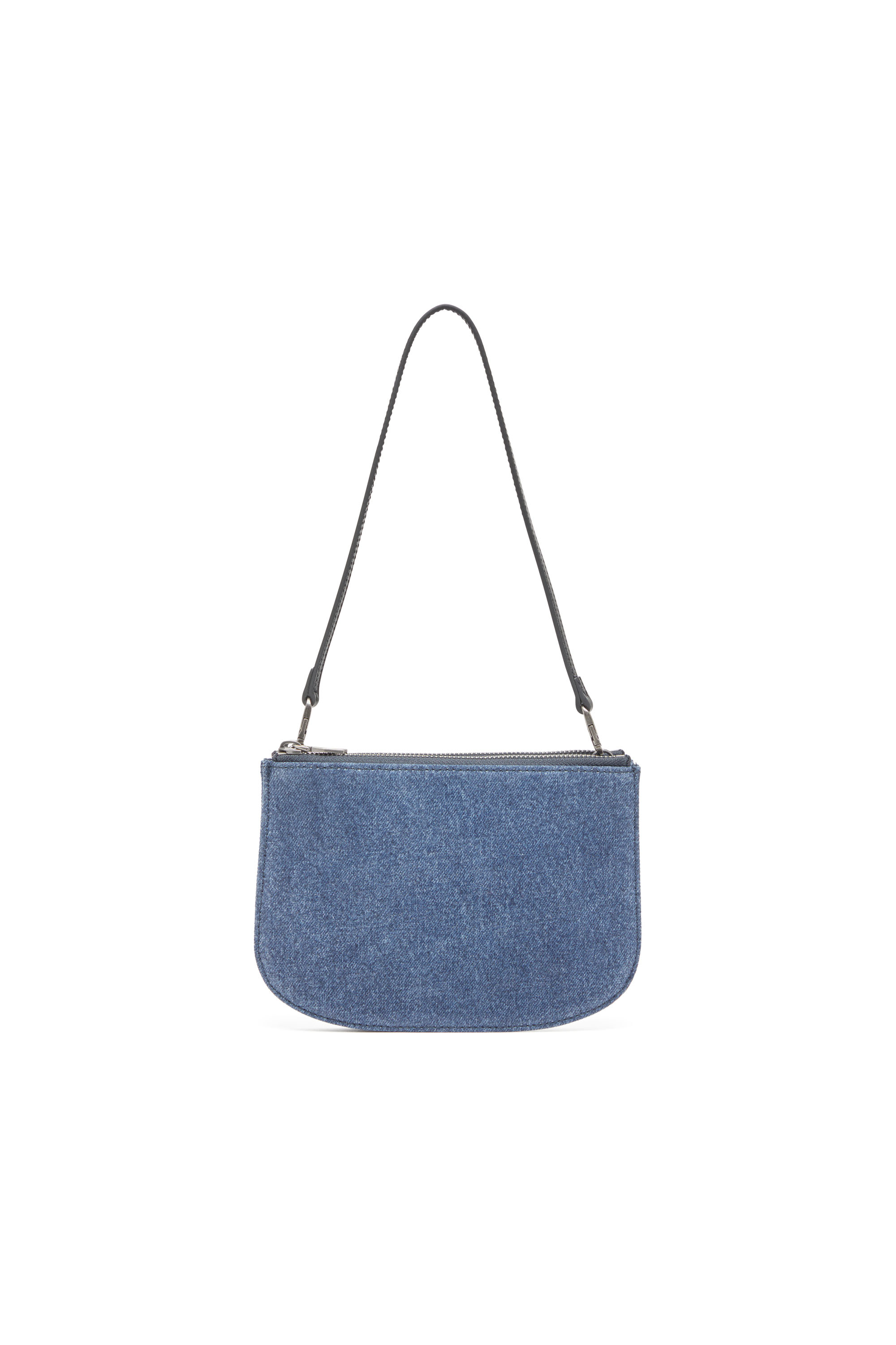 Diesel - 1DR TWIN, Damen 1DR Twin-Schultertasche mit zwei Fächern aus solarisiertem Denim in Blau - 2
