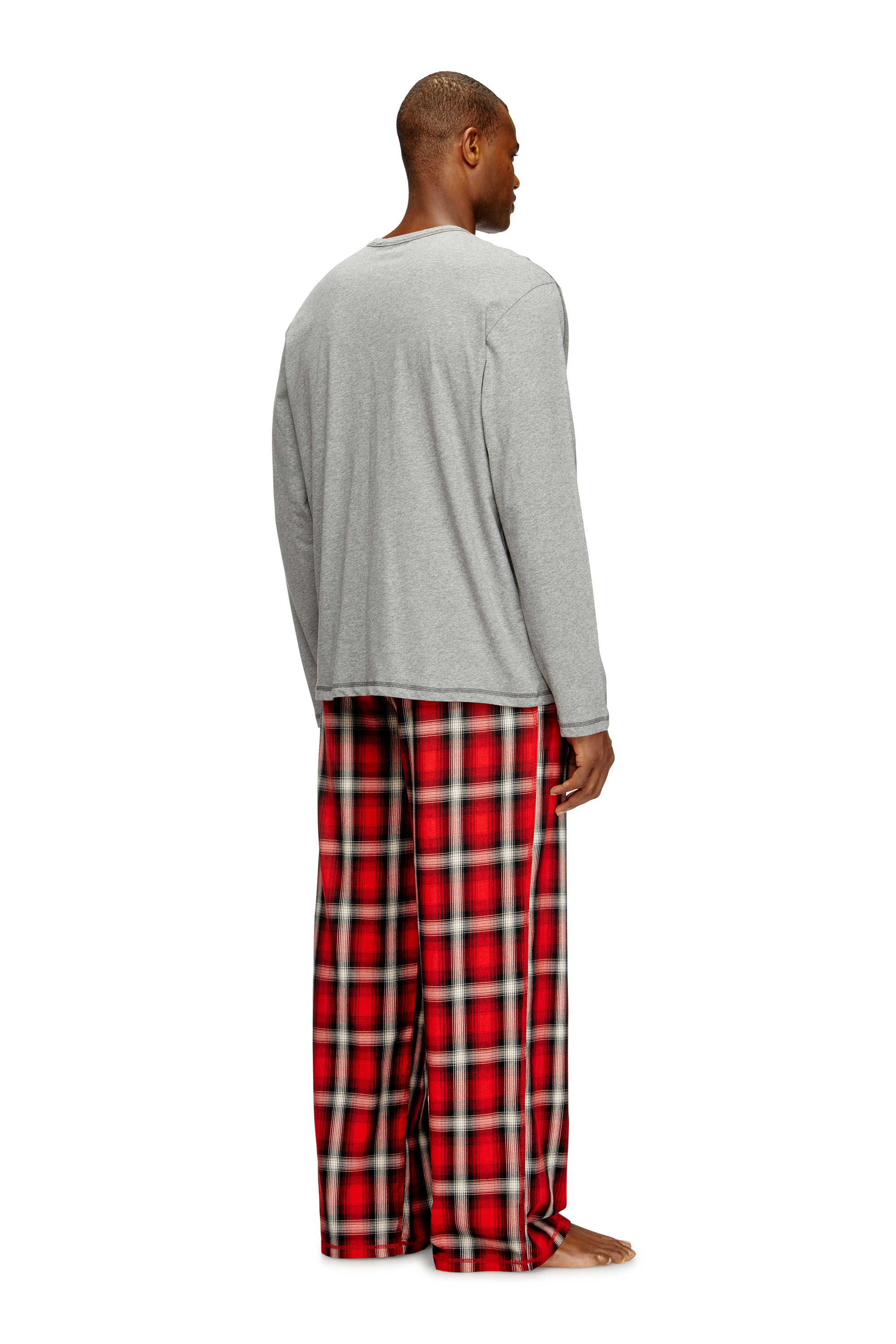 Diesel - KIT-LIAM, Herren Baumwoll-Pyjama-Set mit karierten Hosen in null - 2