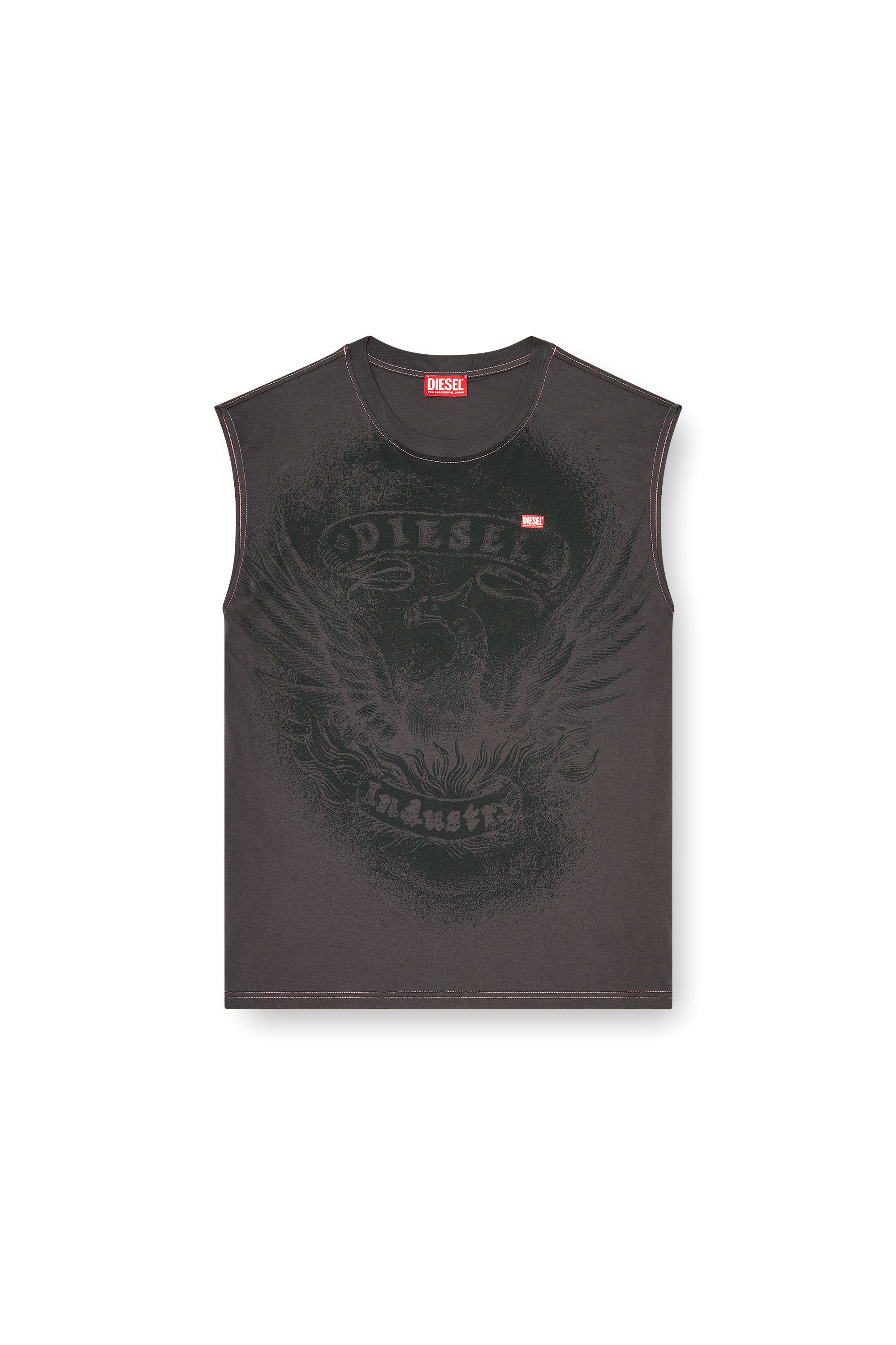 Diesel - T-BOXT-SL-NOTCH, Herren &Auml;rmelloses Top aus Baumwolle mit tonaler Grafik in null - 3