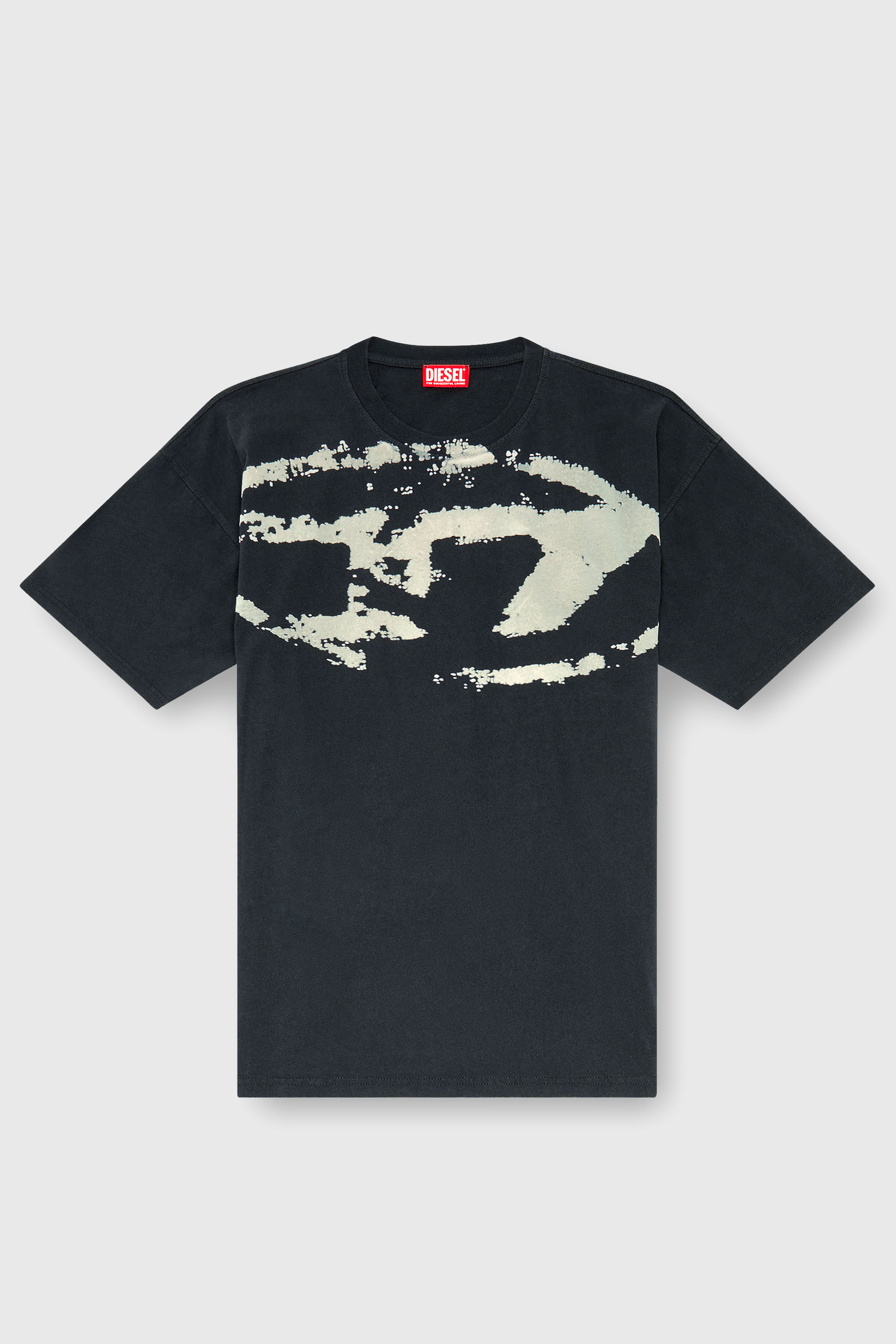 Diesel - T-BOXT-N14, Herren T-Shirt mit beflocktem Distressed-Logo in Schwarz - 2