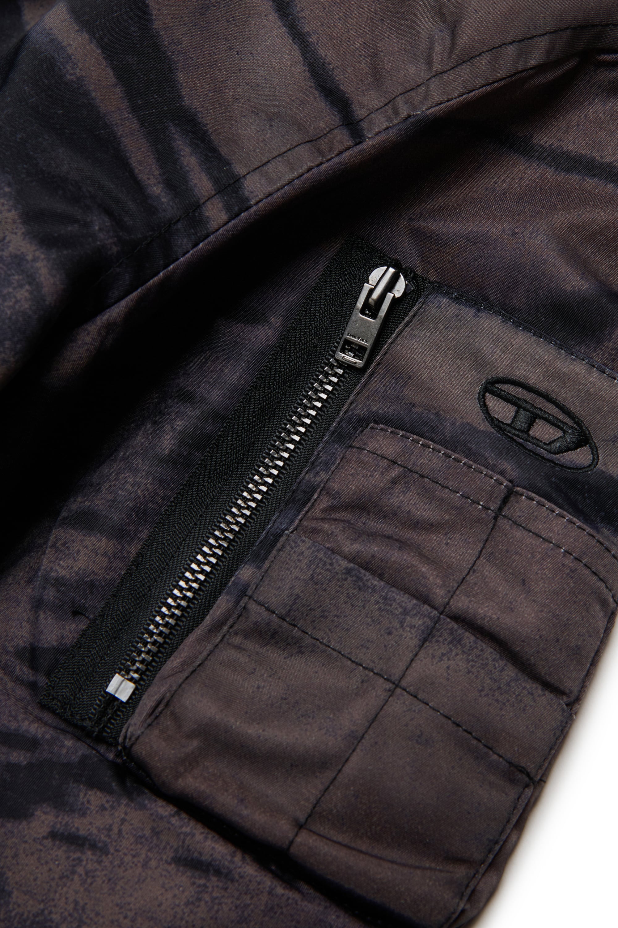 Diesel - JAKEPSDLBZ, Herren Nylon-Bomberjacke mit Steppfutter in Gr&uuml;n - 4