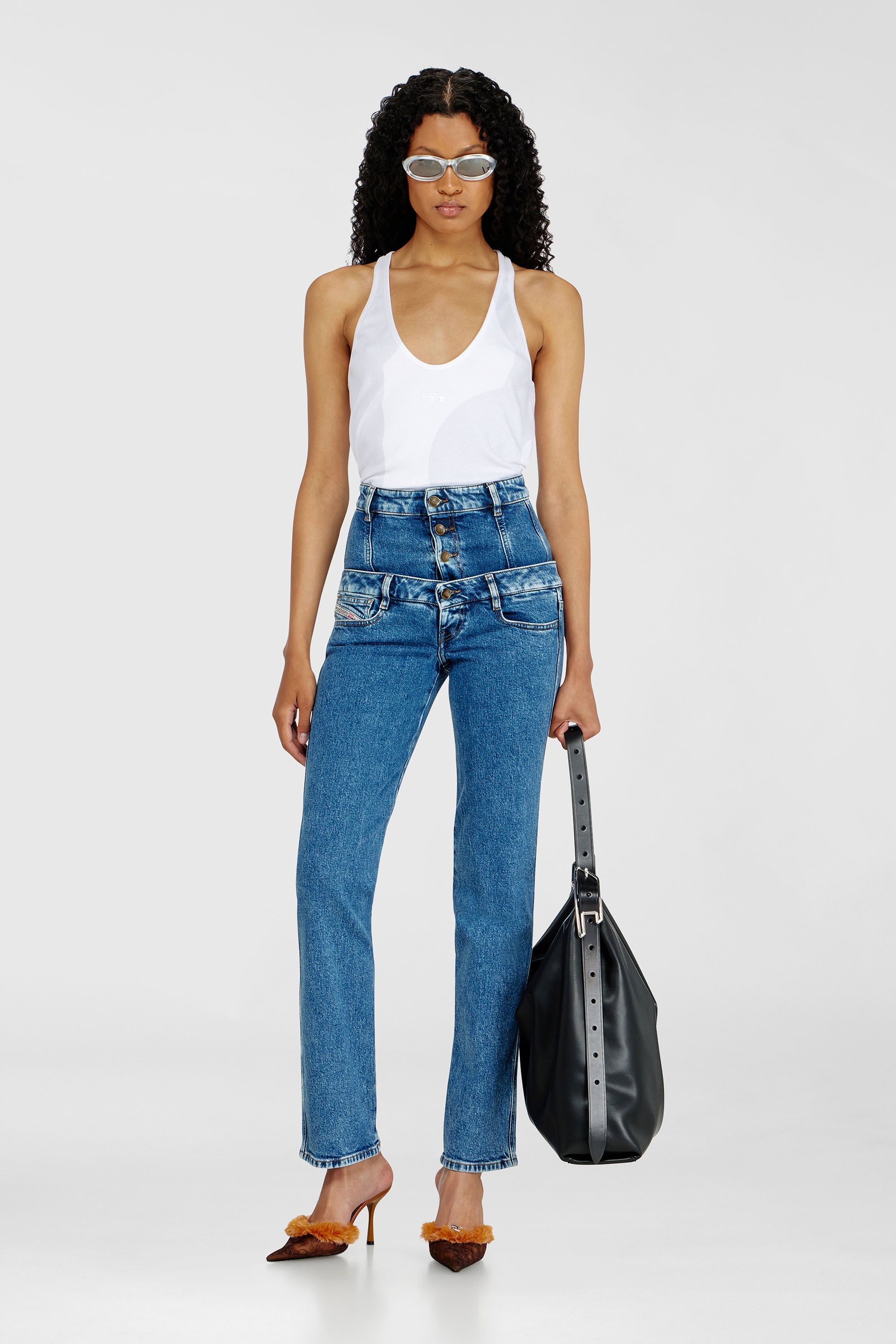 Diesel - Damen Slim Jeans D-Fynora 007EU, Mittelblau - 1