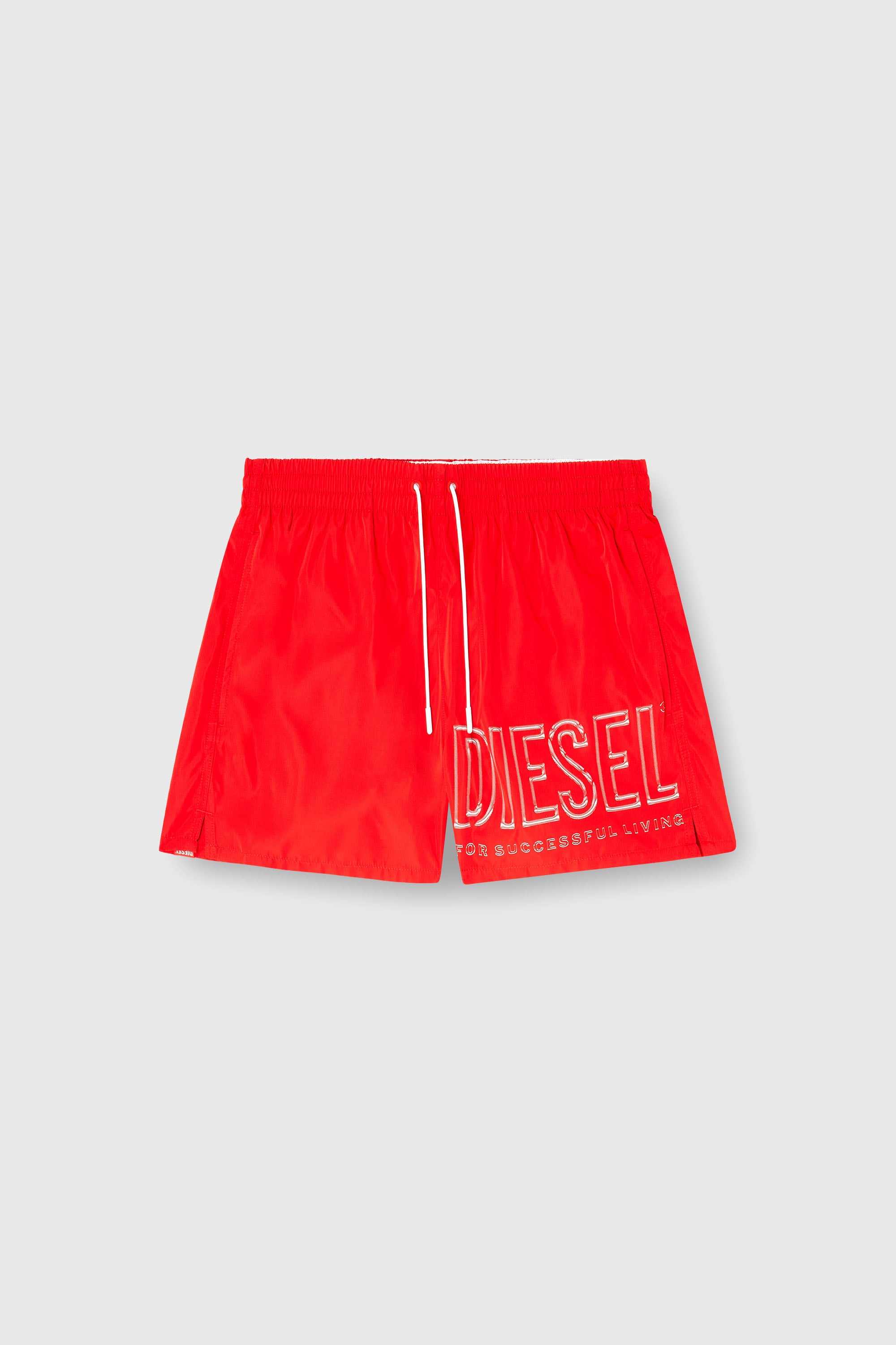 Diesel - OLYMPIC-34-D-CORE, Herren Mittellange Badeshorts mit Umriss-Logo in Rot - 2