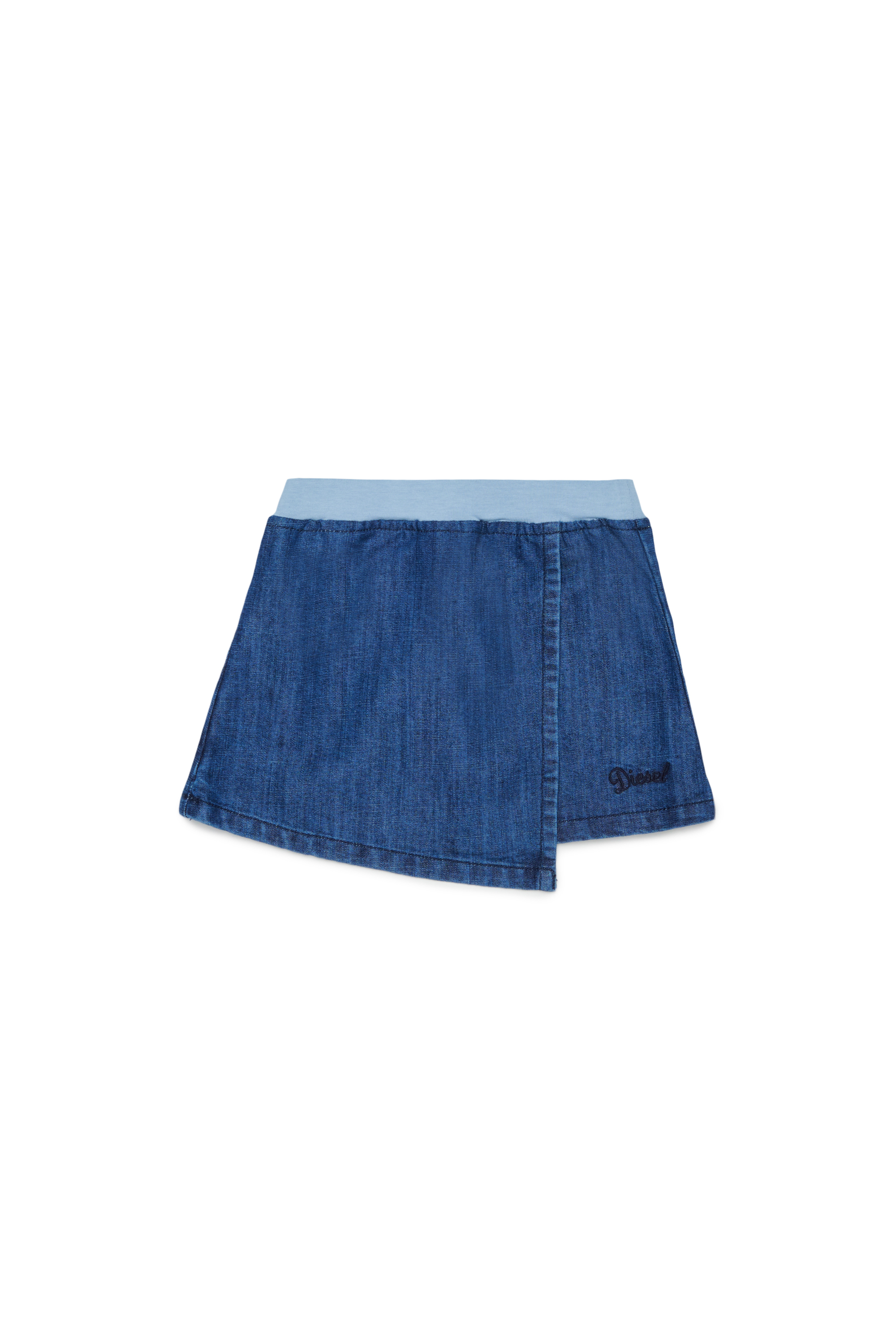 Diesel - GLINIMB, Damen Wickelrock aus denim in Mittelblau - 1