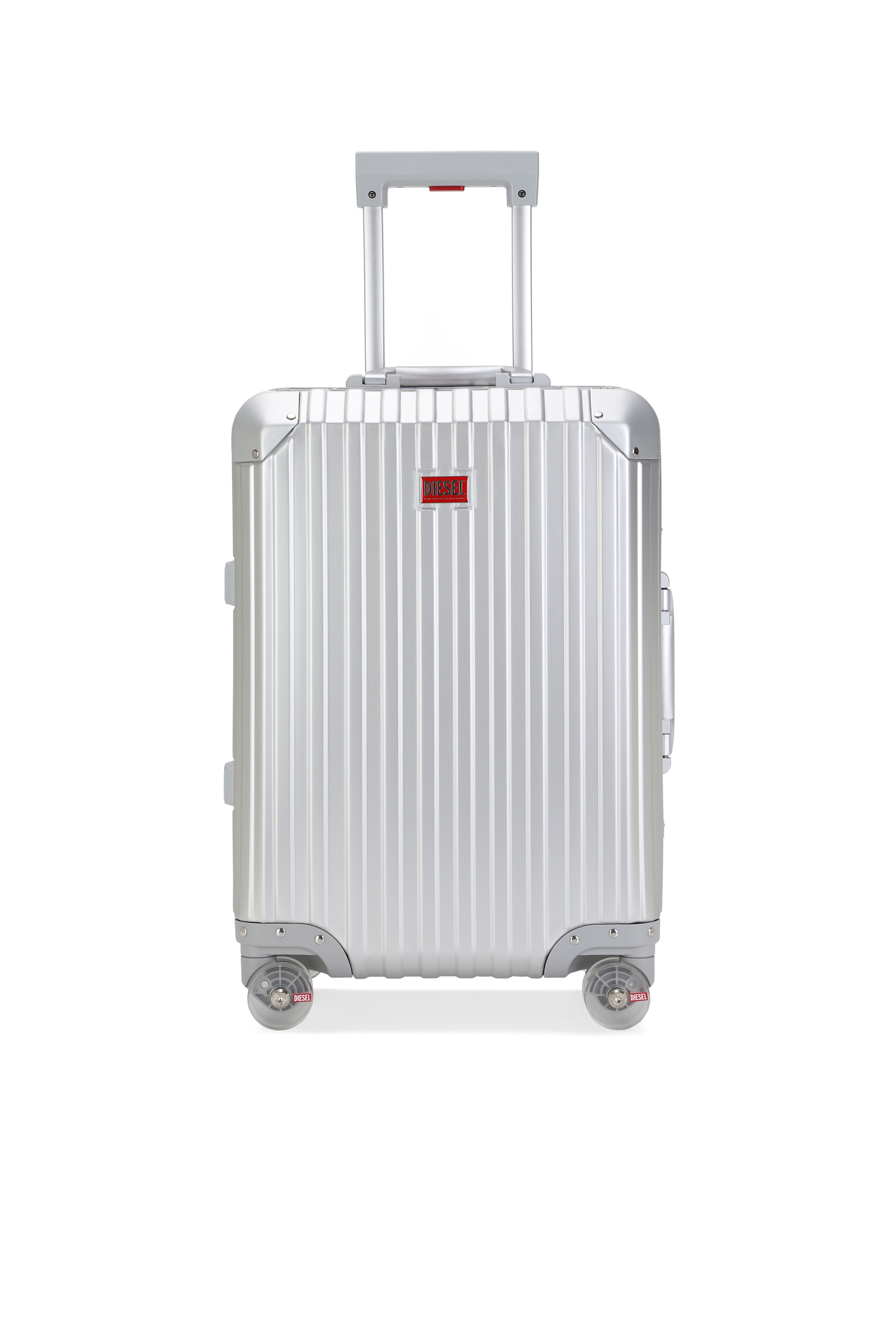 Diesel - DIESEL ALUMINUM TROLLEY- DSL002, Unisex Koffer aus Aluminium Gr&ouml;&szlig;e S in Silber - 1