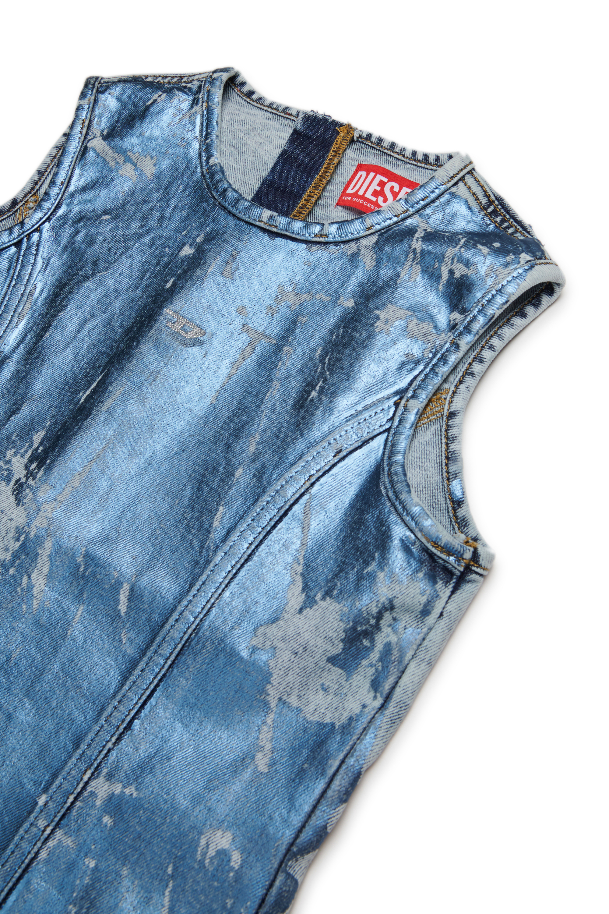 Diesel - DUMPYX, Damen Marmoriertes Denim-Kleid in Hellblau - 3