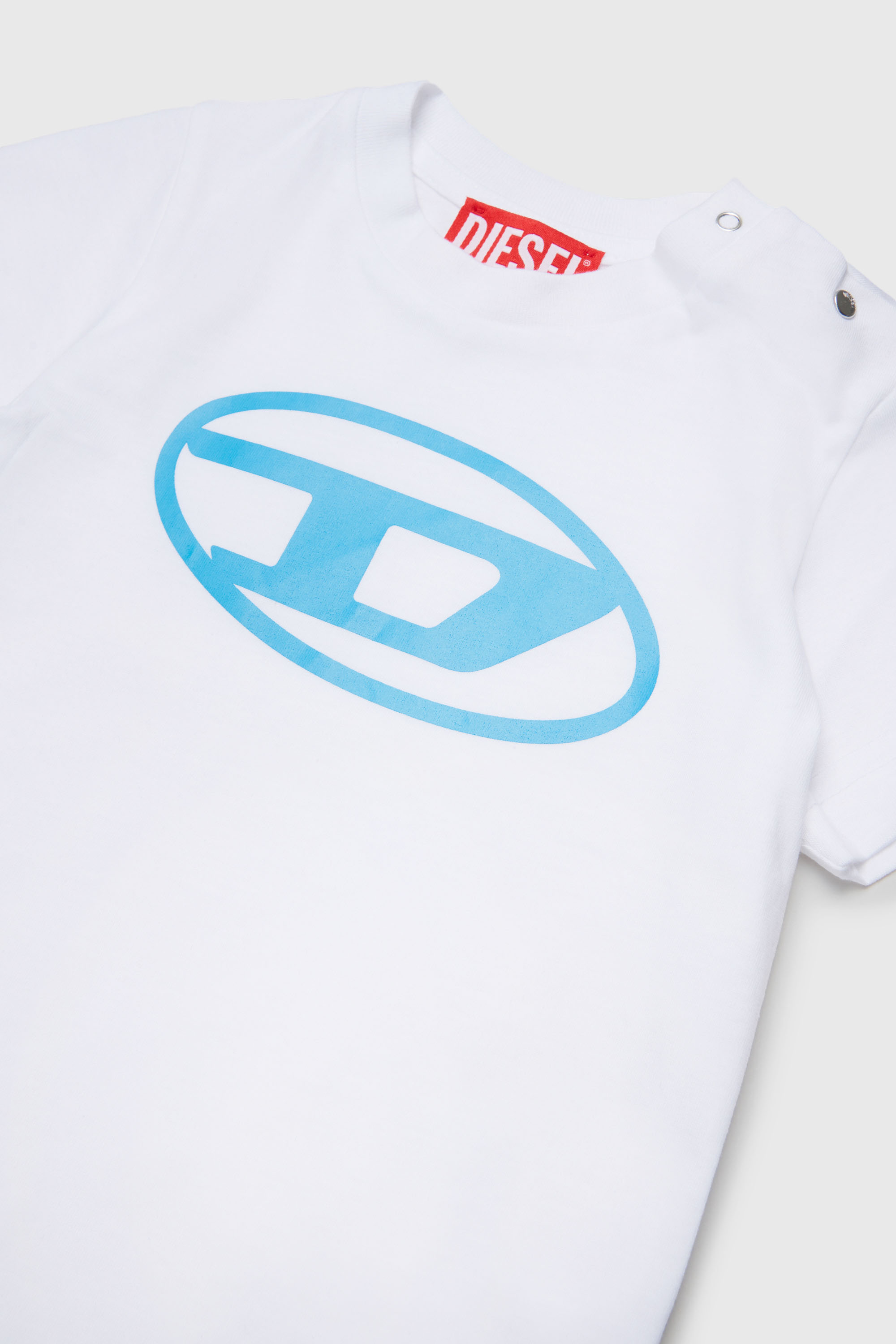 Diesel - TIELB, Herren Baumwoll-T-Shirt mit Oval D Print in Wei&szlig; - 3