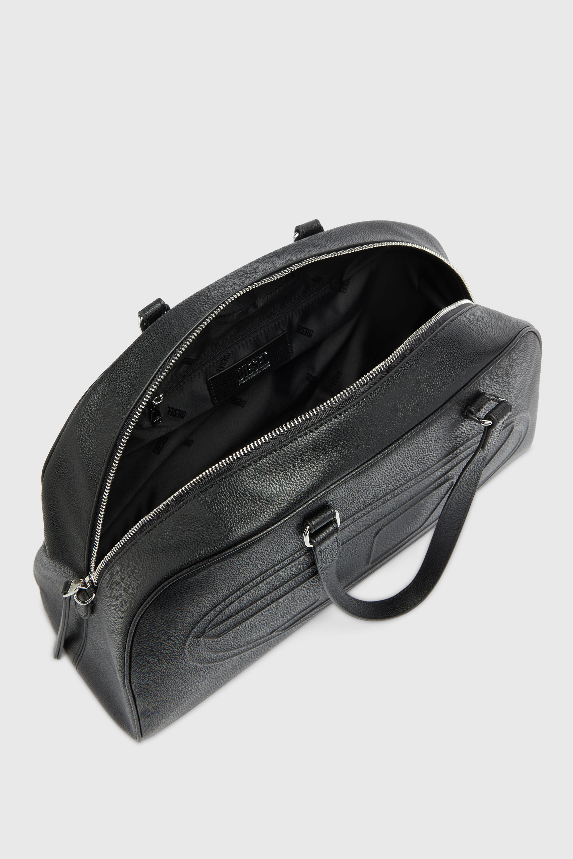 Diesel - 1DR DOME DUFFLE, Unisex 1DR Dome - Ledertasche mit Oval D Logo in Schwarz - 3