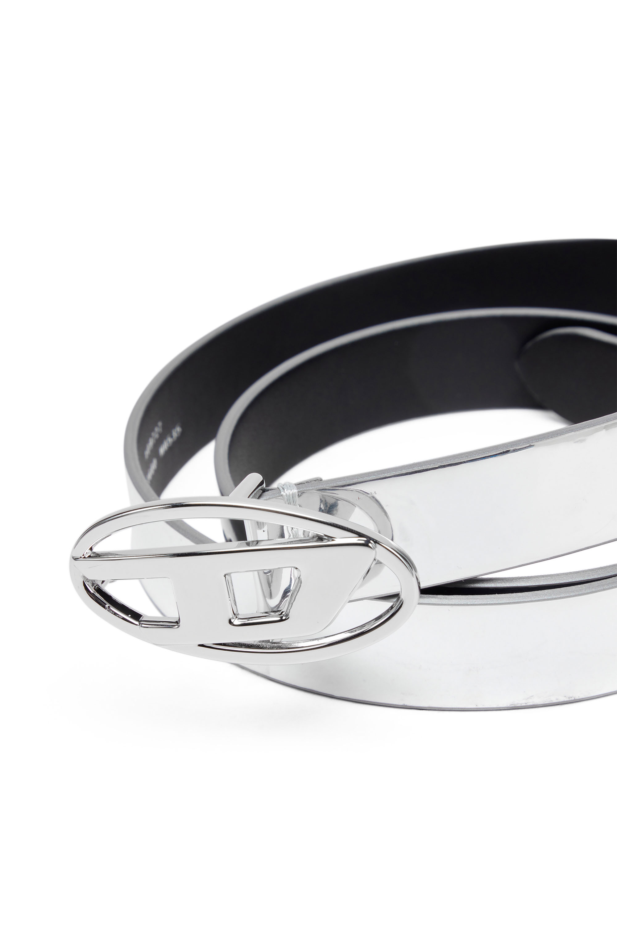 Diesel - B-1DR 20, Damen 2cm Schmaler Metallic-Gürtel in Weiß - 3