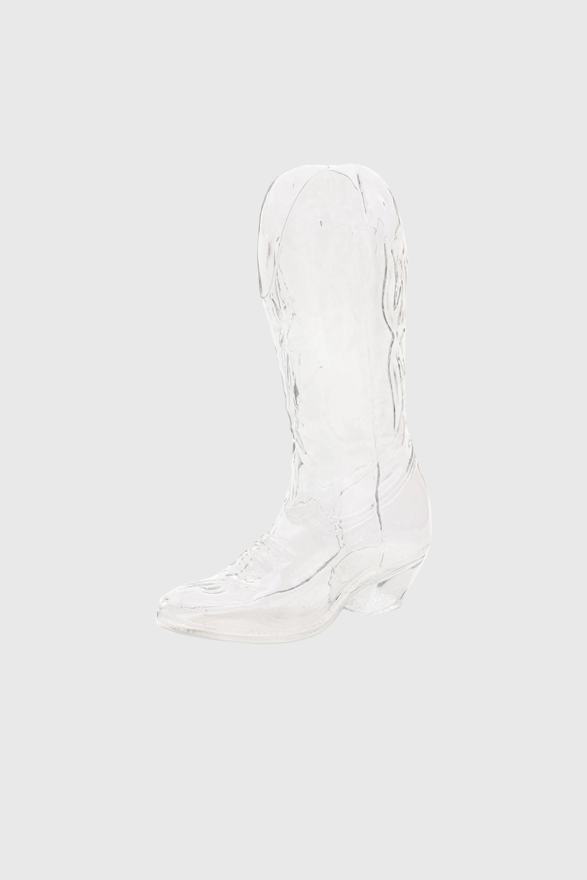 Diesel - 10064 GLASS VASE CRYSTALBOOTIE CM.24X8 H, Unisex Glasvase in Wei&szlig; - 1