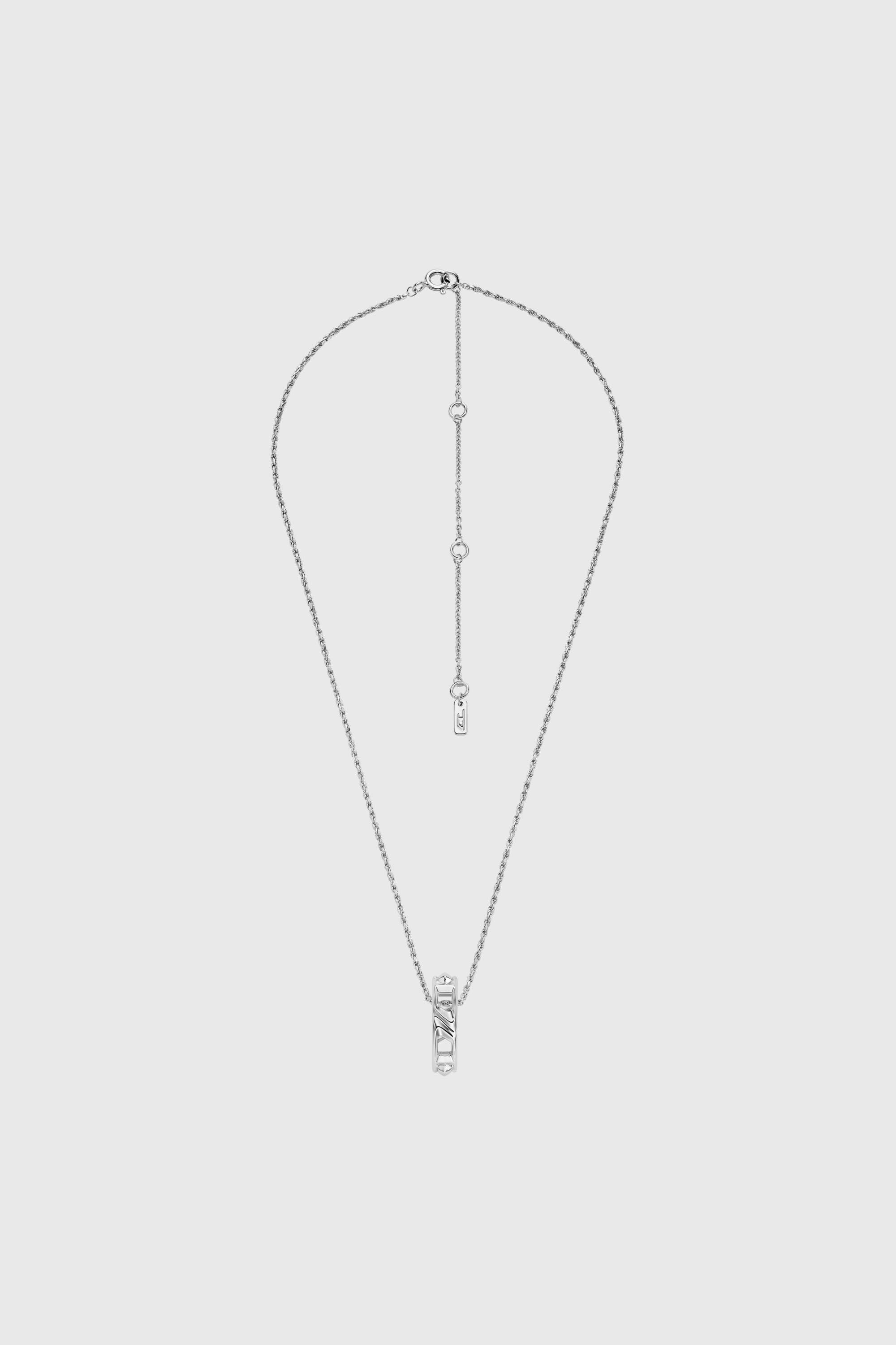 Diesel - DL1367040 STERLING SILVER JEWEL, Unisex Anh&auml;ngerhalskette aus Sterlingsilber in Silber - 1