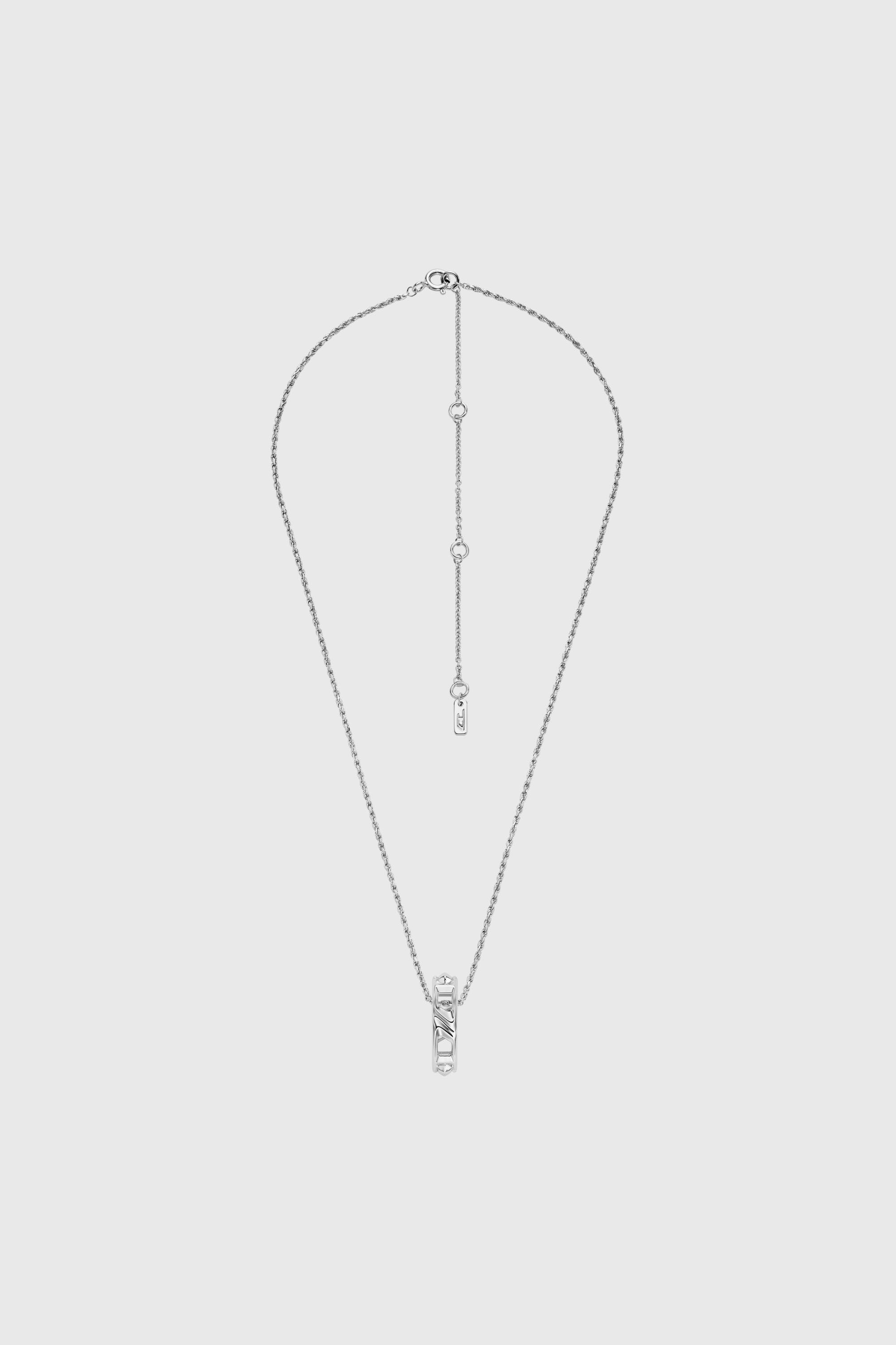 Diesel - DL1367040 STERLING SILVER JEWEL, Unisex Anh&auml;ngerhalskette aus Sterlingsilber in Silber - 1