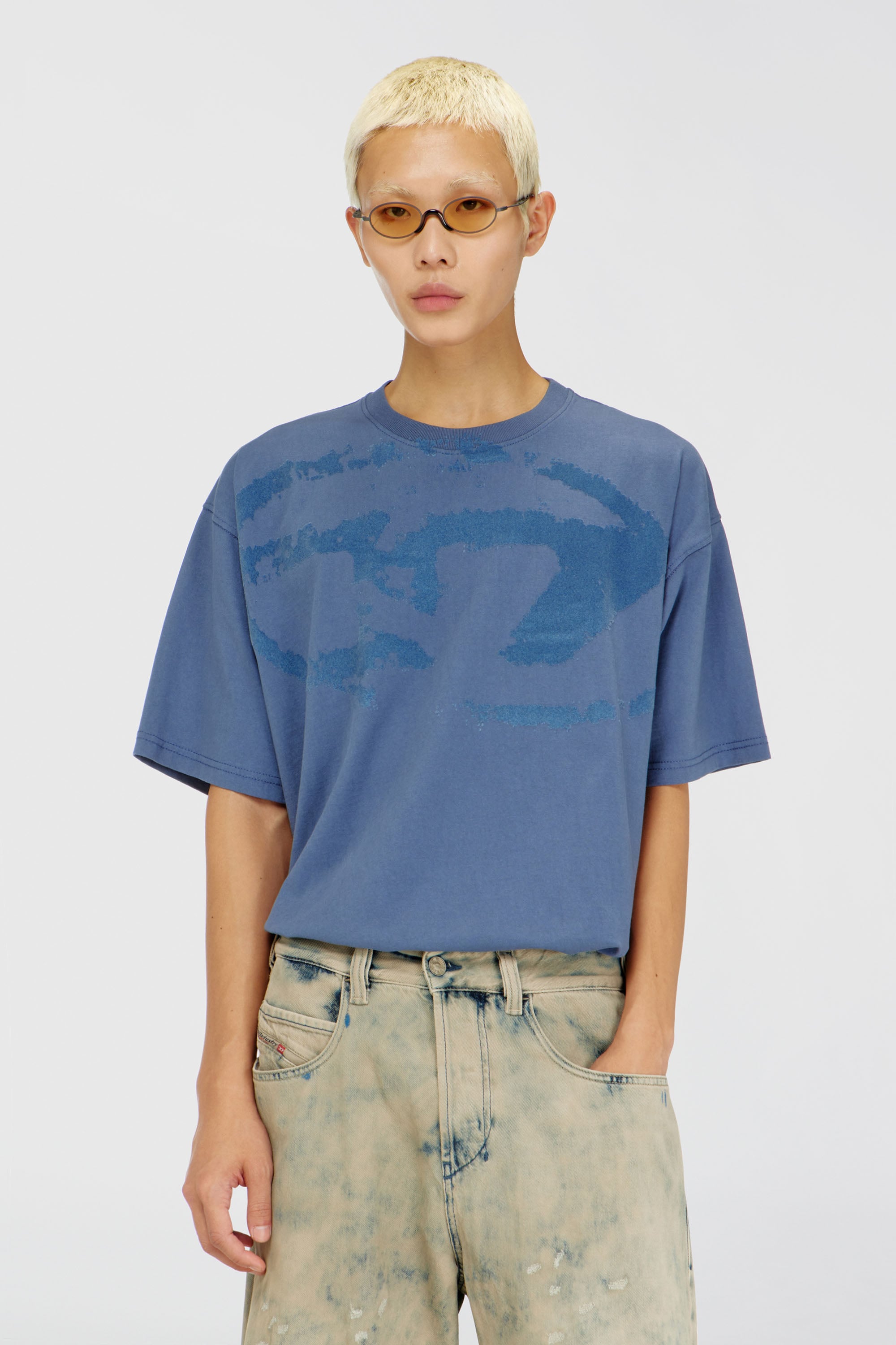 Diesel - T-BOXT-N14, Herren T-Shirt mit beflocktem Distressed-Logo in null - 1