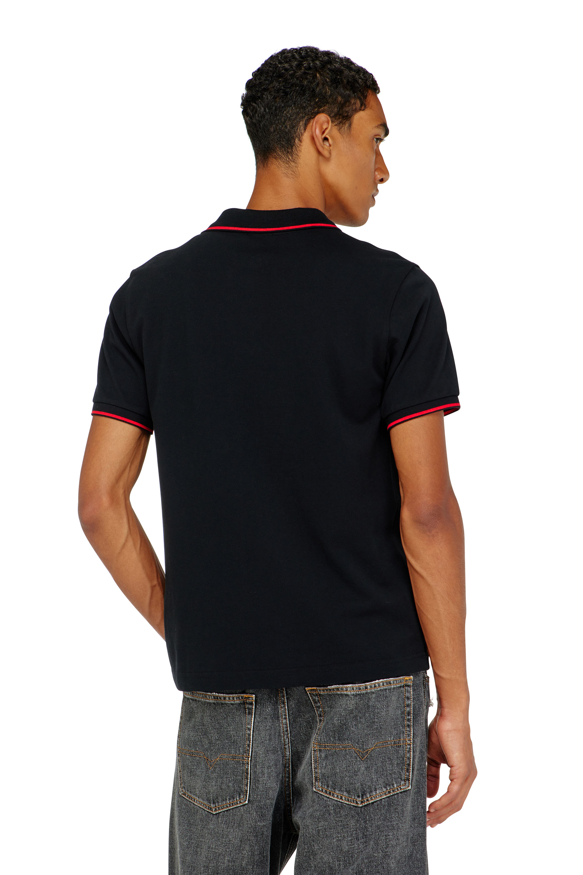 Diesel - T-FERRY-MICRODIV, Herren Poloshirt mit Diesel-Microstickerei in Schwarz - 4