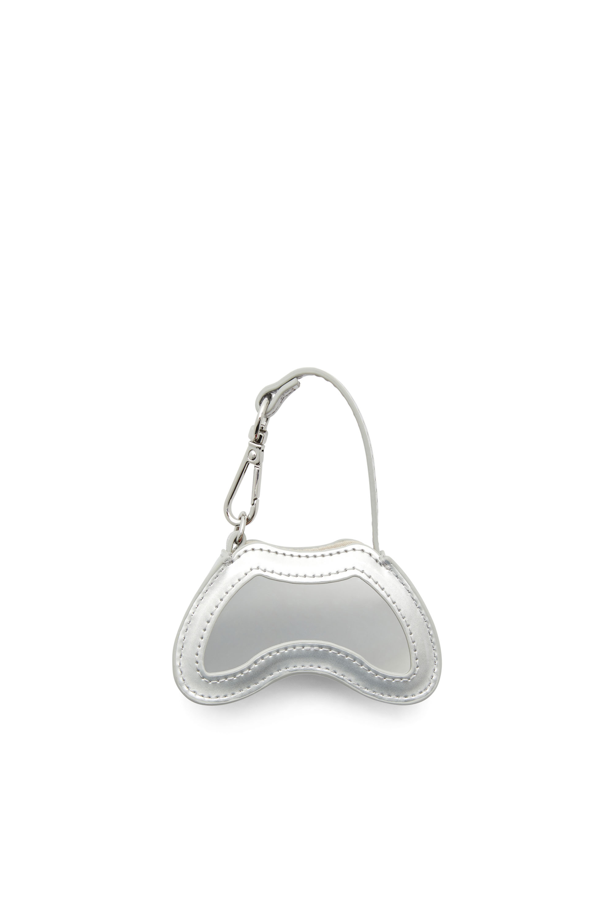 Diesel - PLAY CHARMS, Damen Glossy bag charm with mirror in Silber - 3