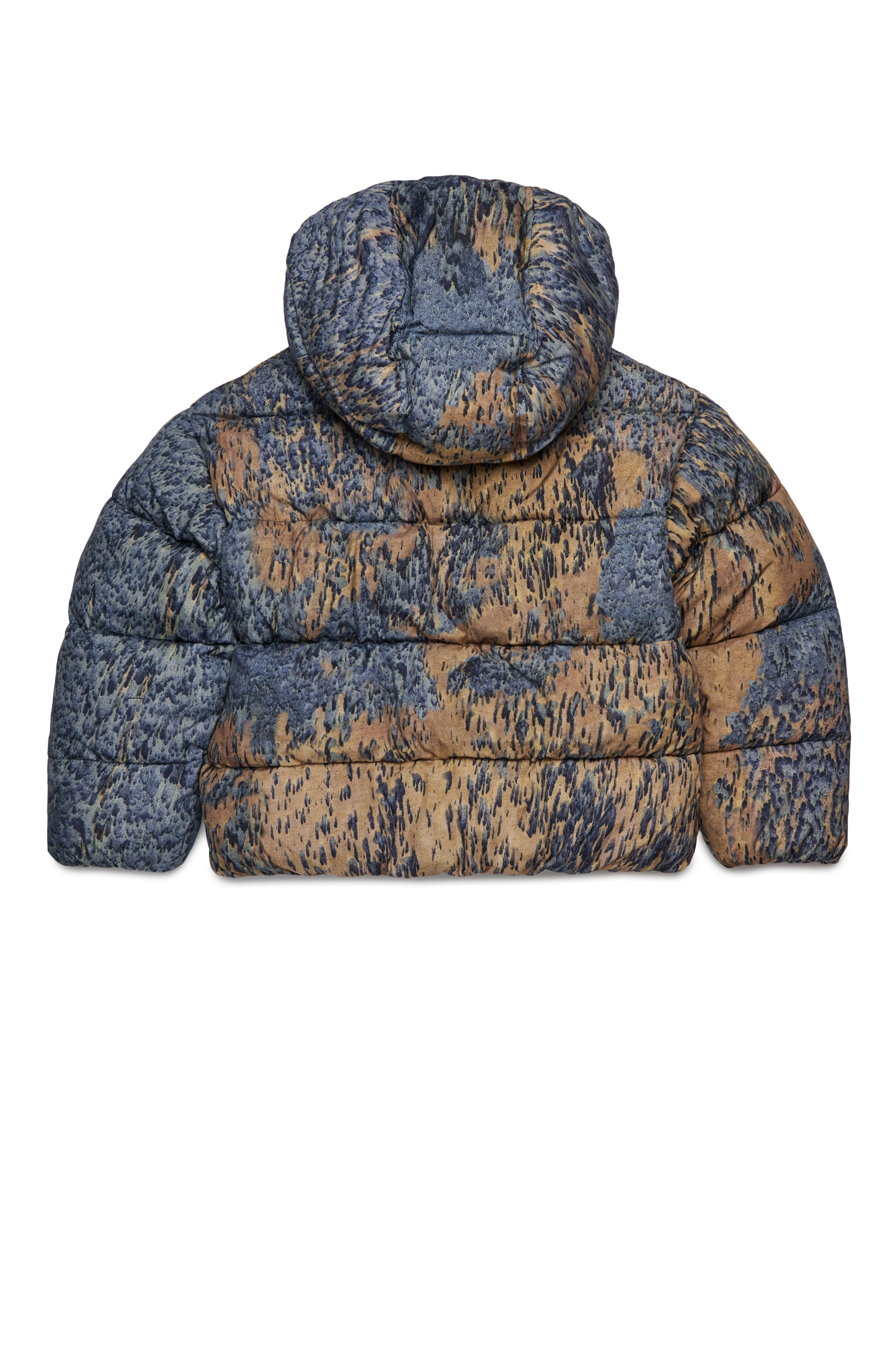 Diesel - JWBOGAERT, Herren Nylonjacke mit Allover-Print in Blau/Braun - 2