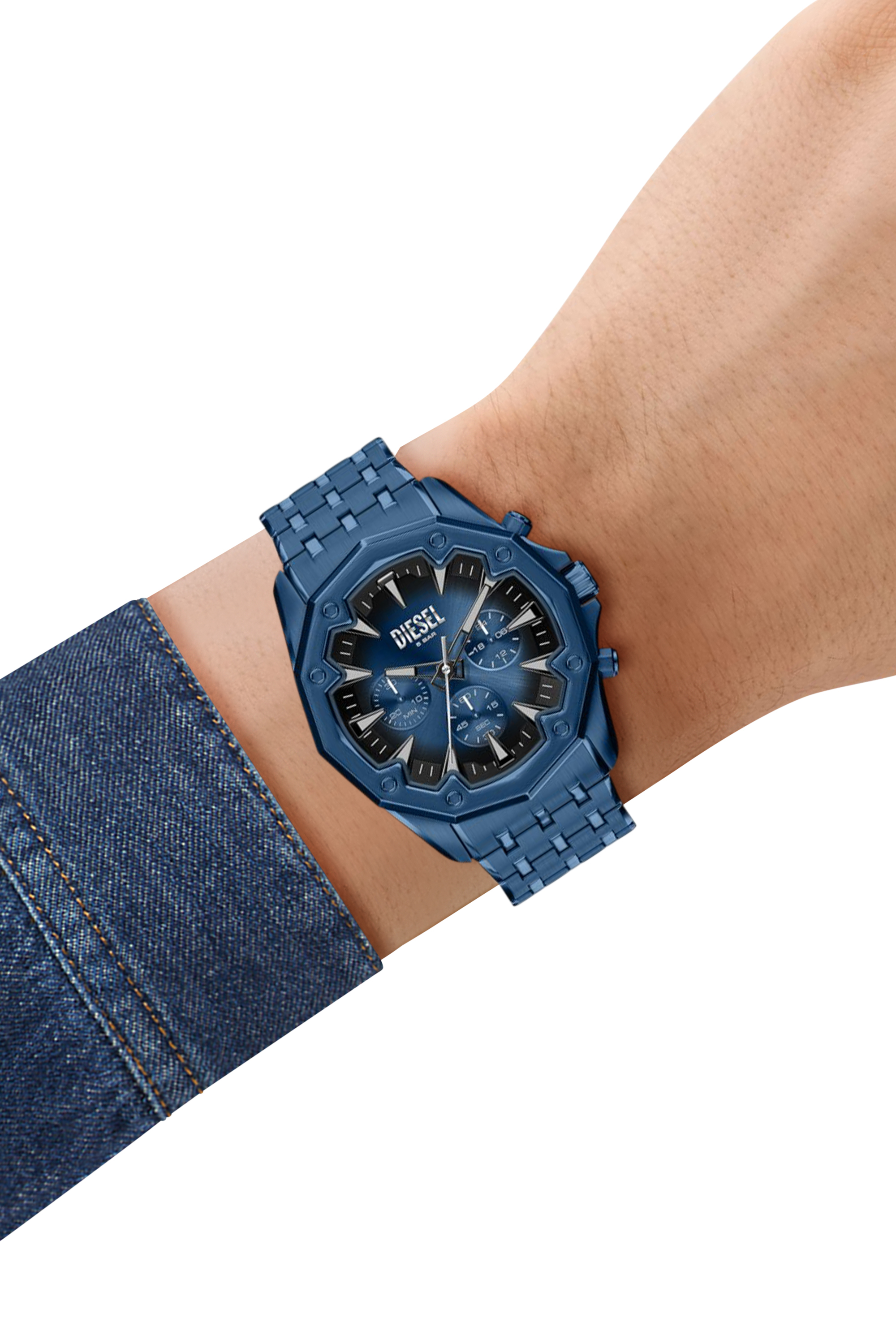 Diesel - DZ4705 WATCH, Herren Stinger Uhr aus blauem Edelstahl in Blau - 8