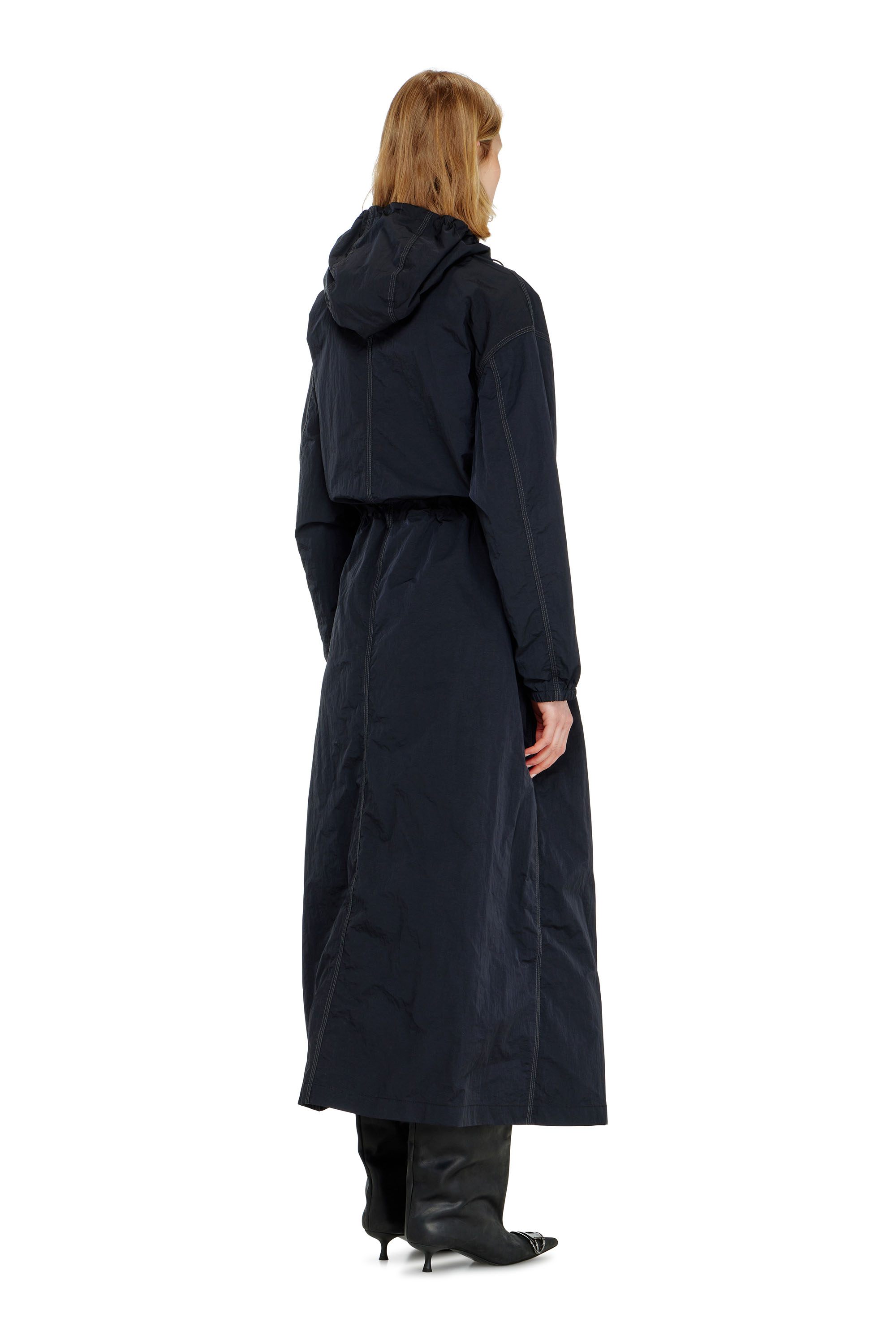 Diesel - G-ASTER-T1, Damen Nylon-Trenchcoat mit abnehmbarer Kapuze in null - 4