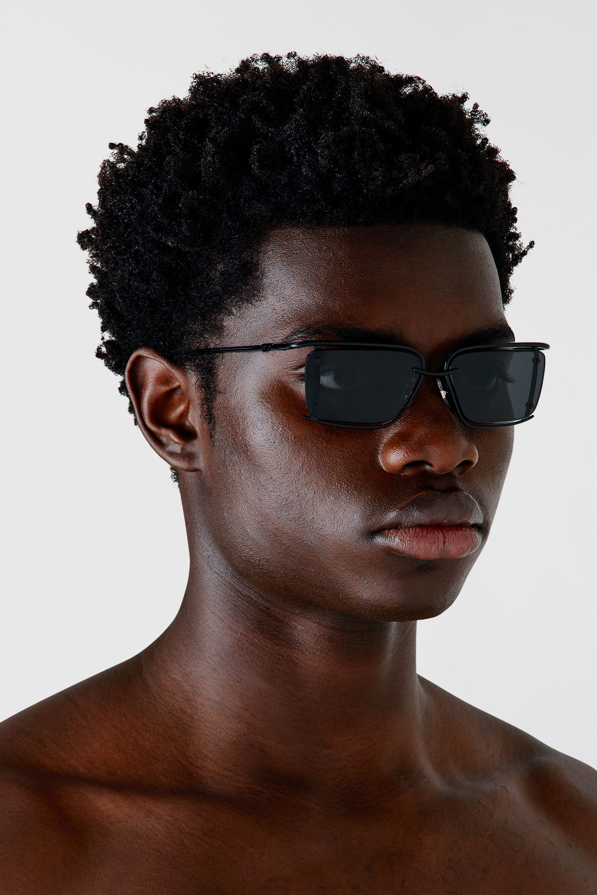 Diesel - 0DL1002, Unisex Rechteckiges Modell Brille in Schwarz - 4